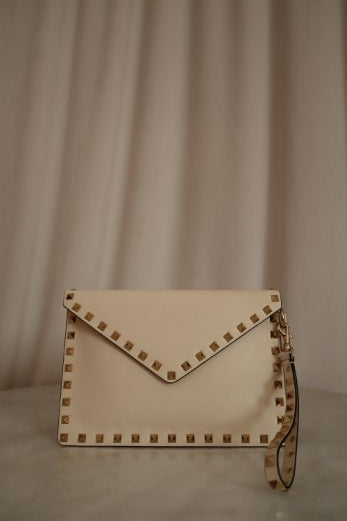 Valentino Off White Rockstud Pouch