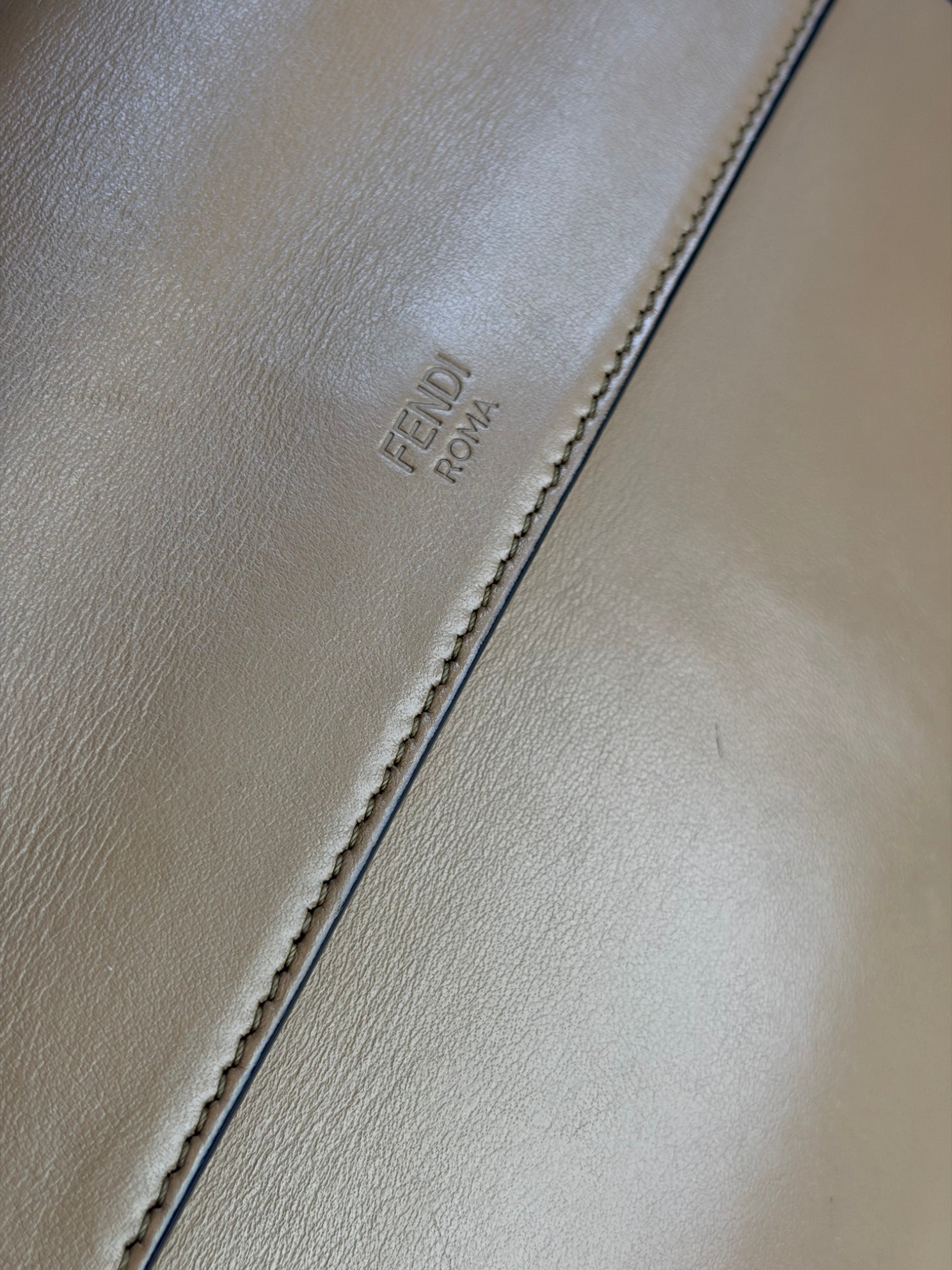 Fendi ff logo Zucca camel and black Kan I