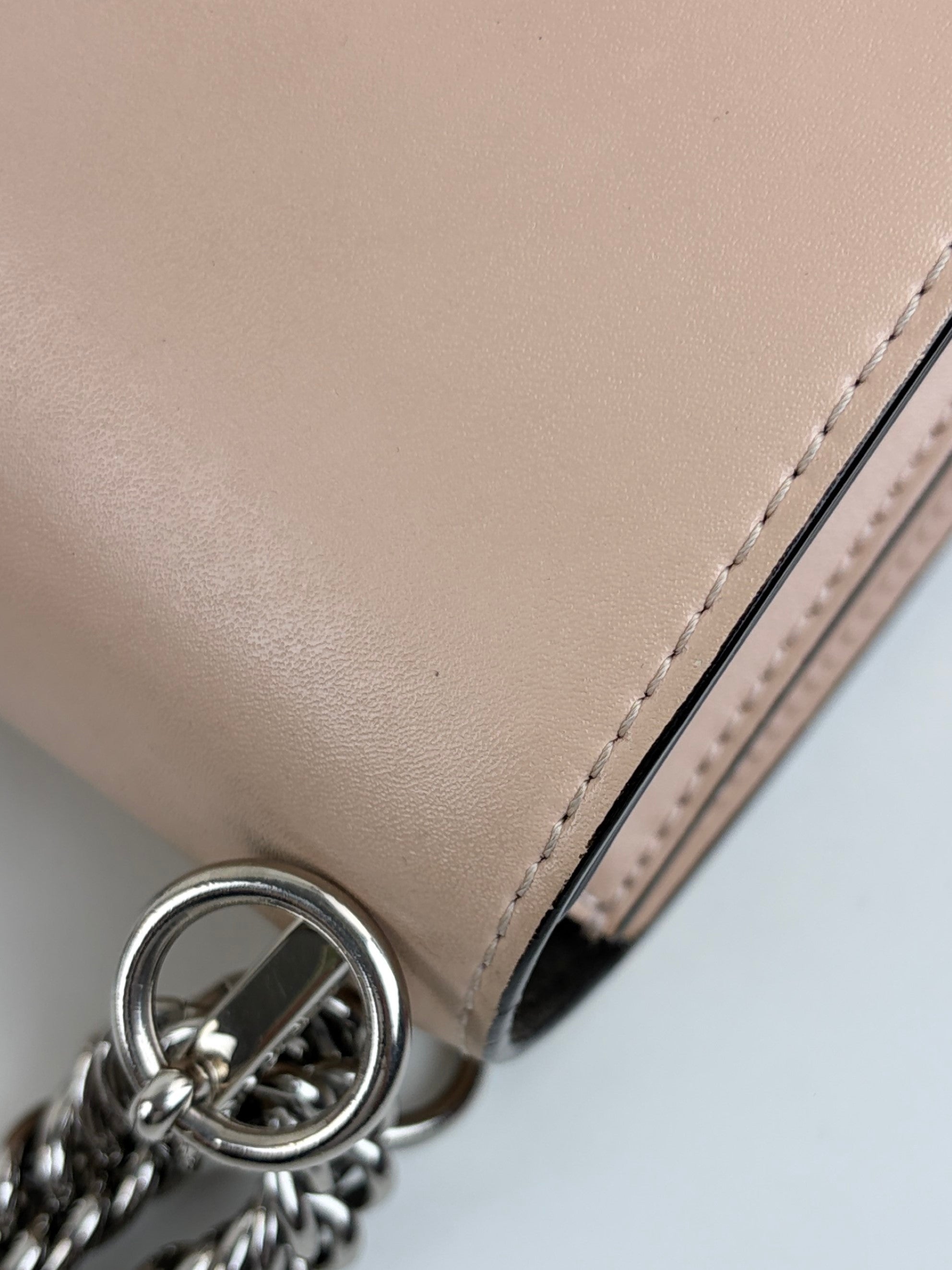 Fendi Pouder pink calfskin small kan i shoulder bag