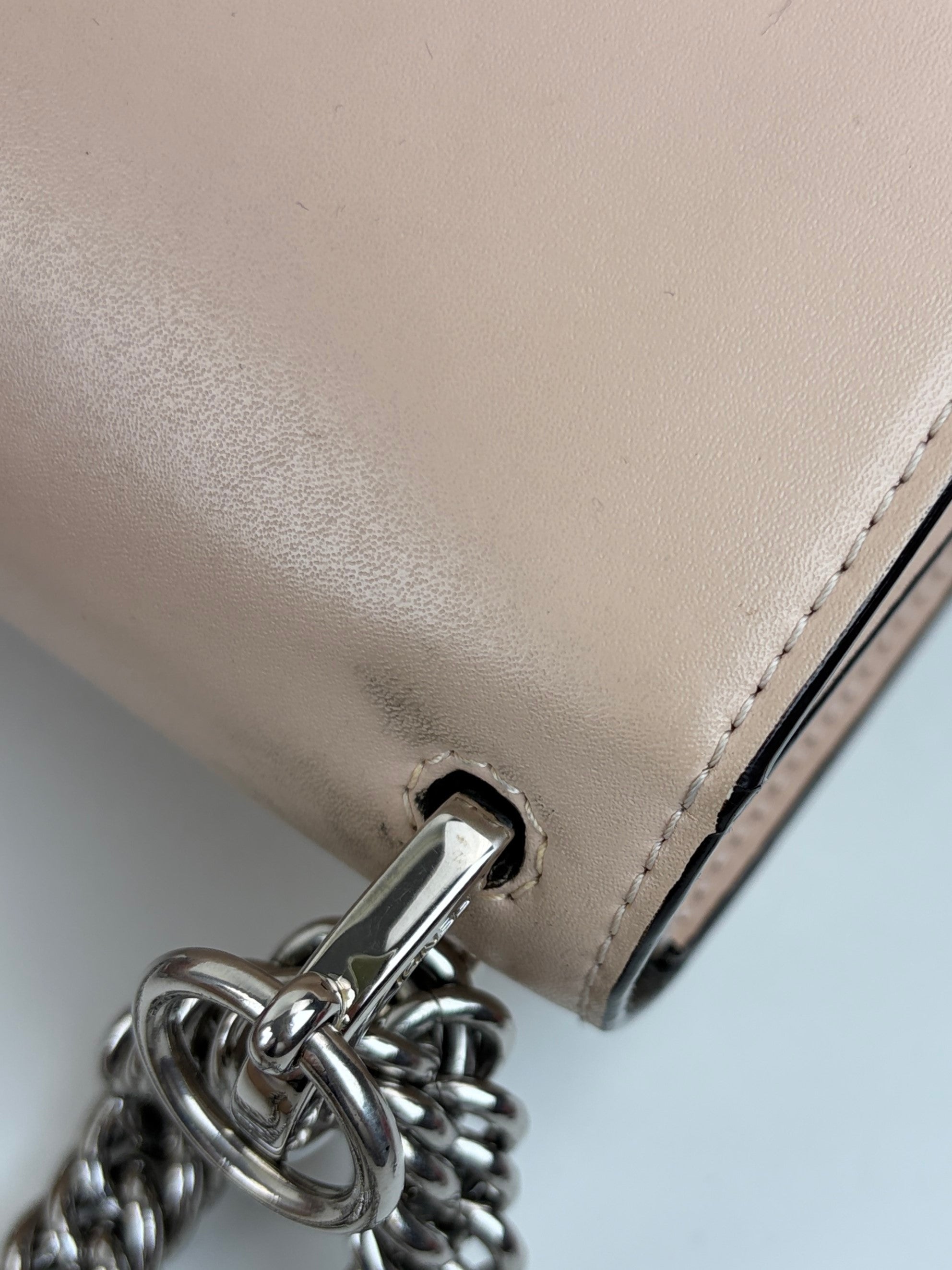 Fendi Pouder pink calfskin small kan i shoulder bag