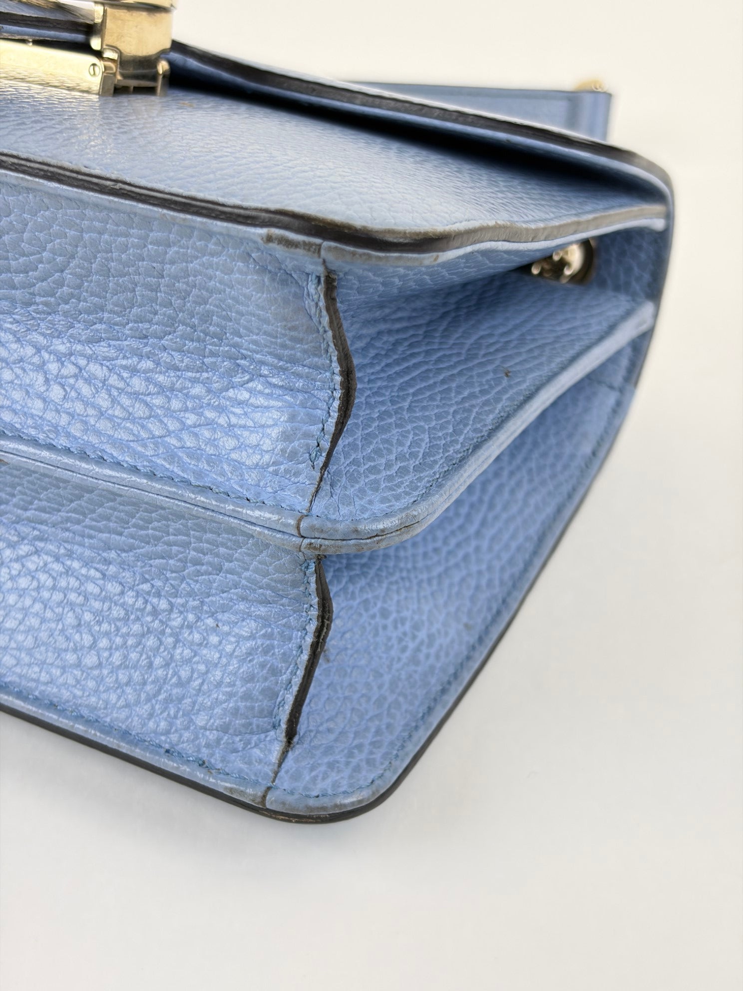 Gucci light blue dollar calfskin small Interlocking GG Bag