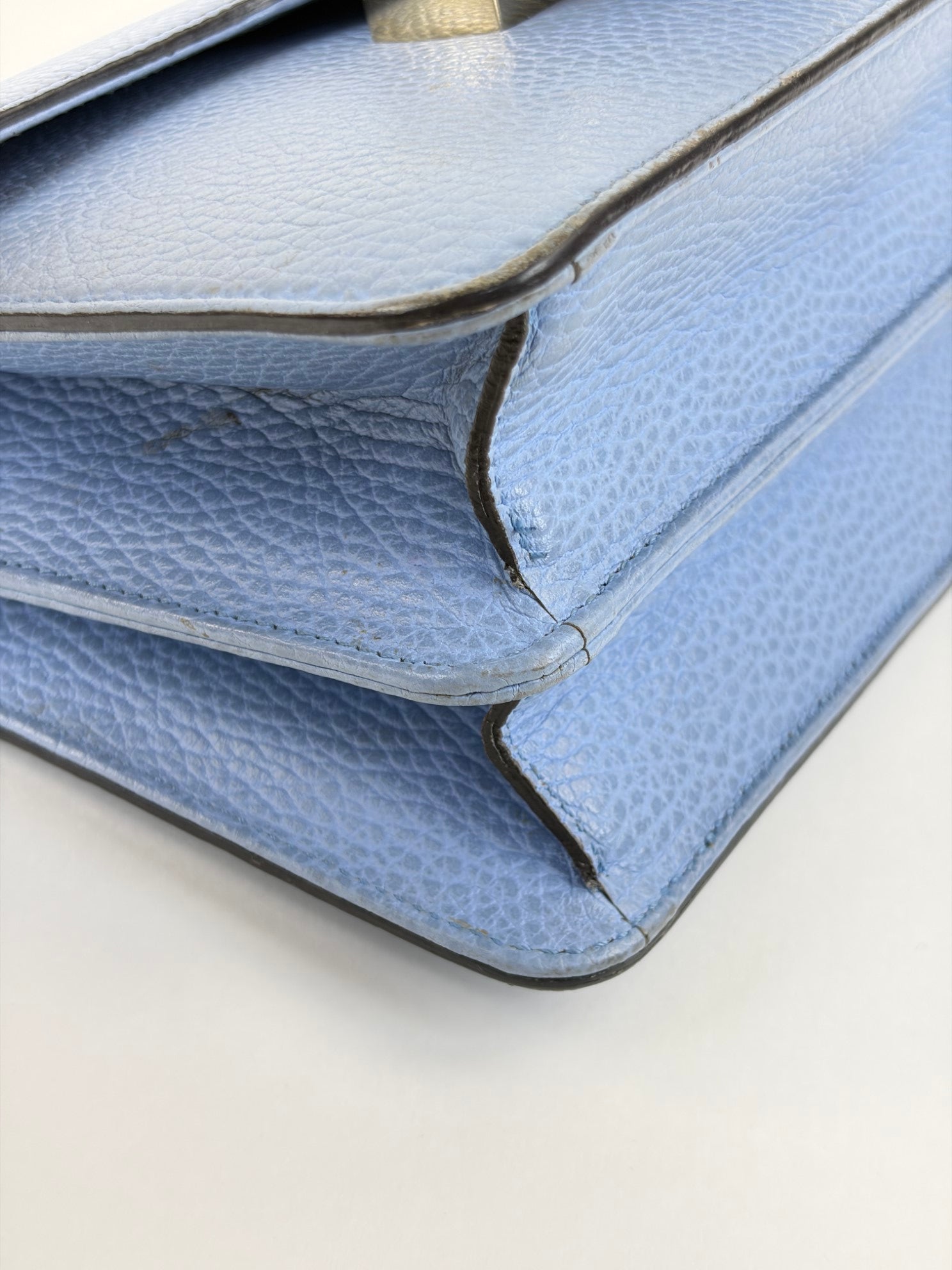 Gucci light blue dollar calfskin small Interlocking GG Bag