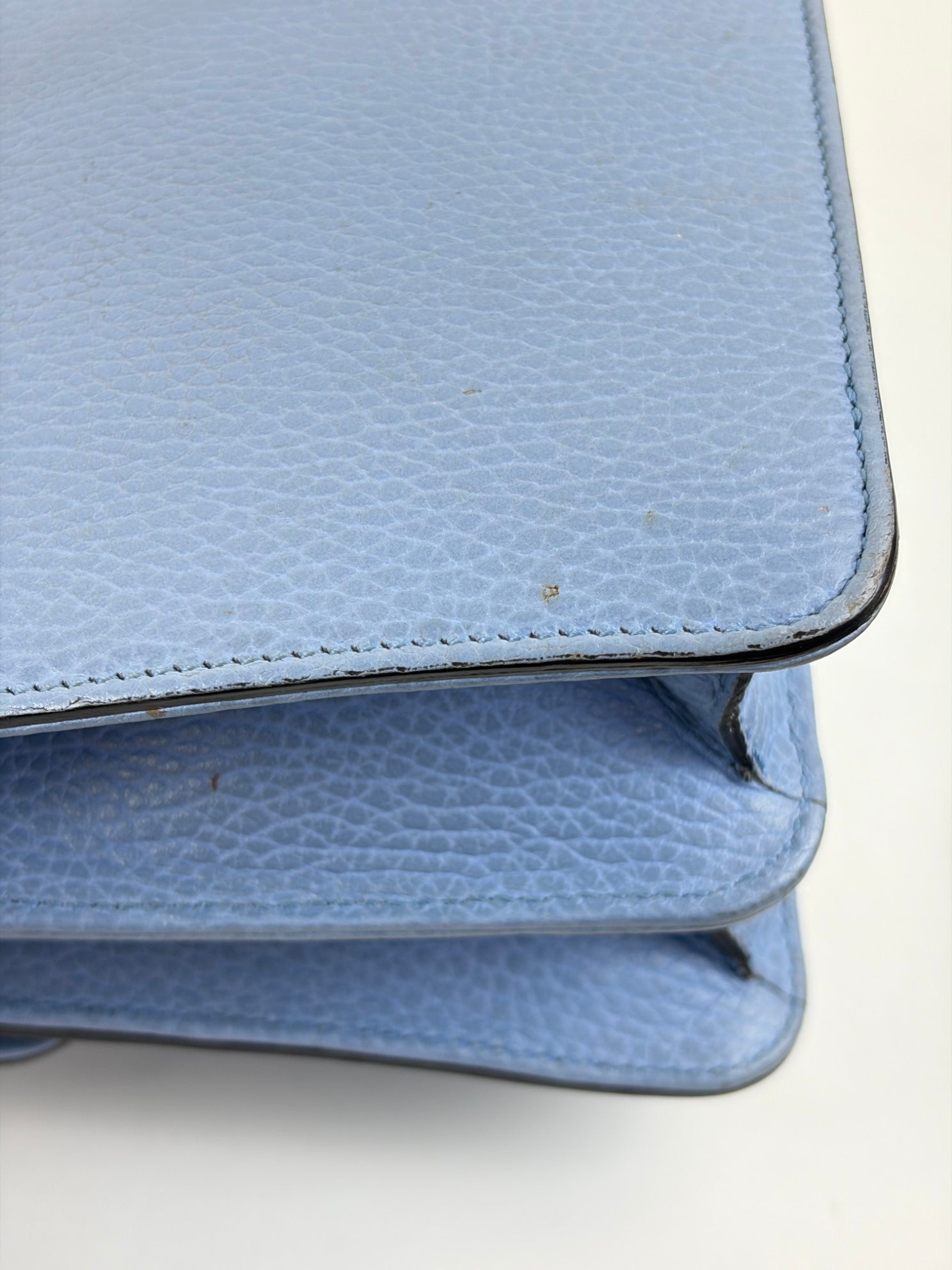 Gucci light blue dollar calfskin small Interlocking GG Bag