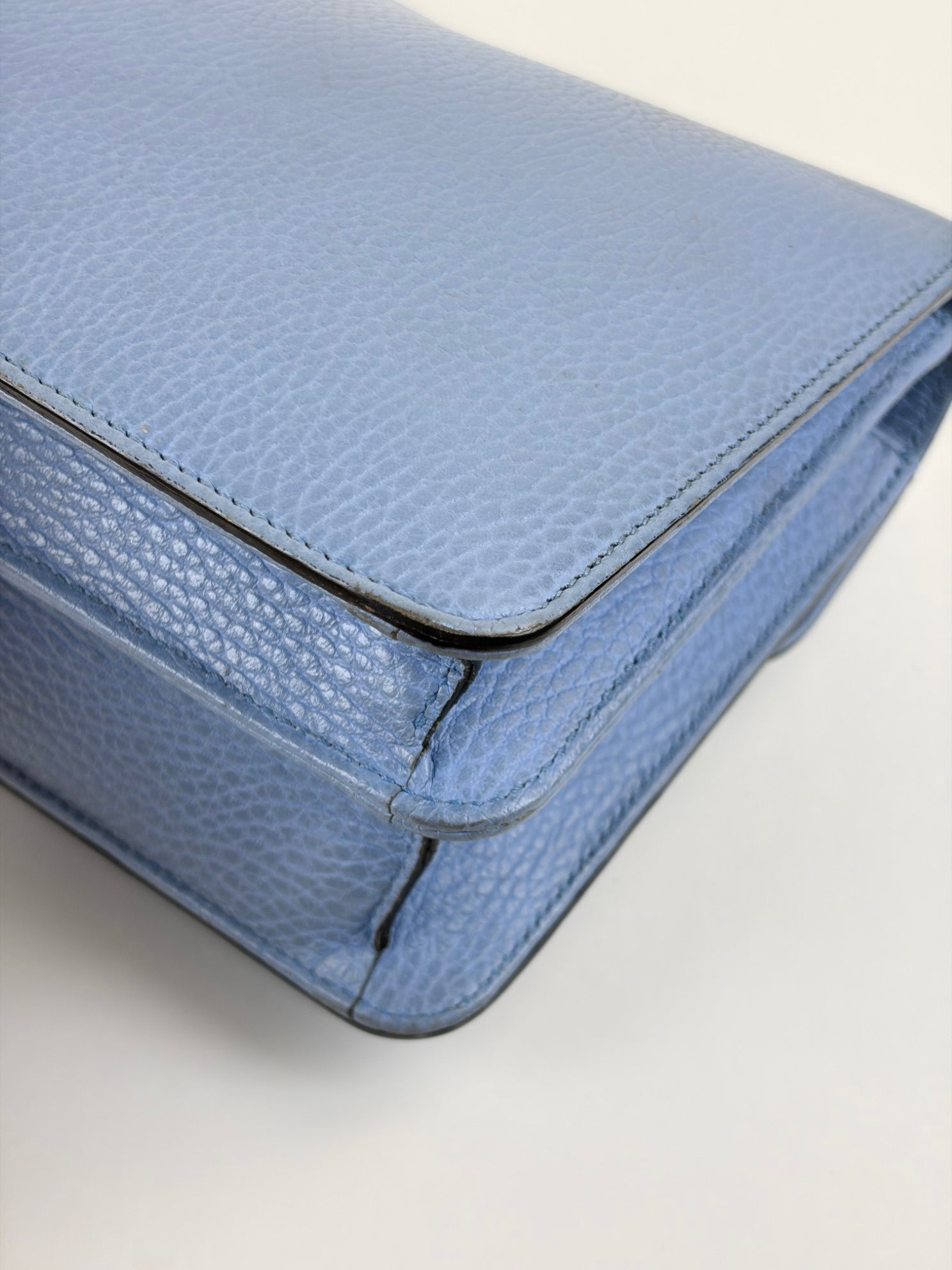 Gucci light blue dollar calfskin small Interlocking GG Bag