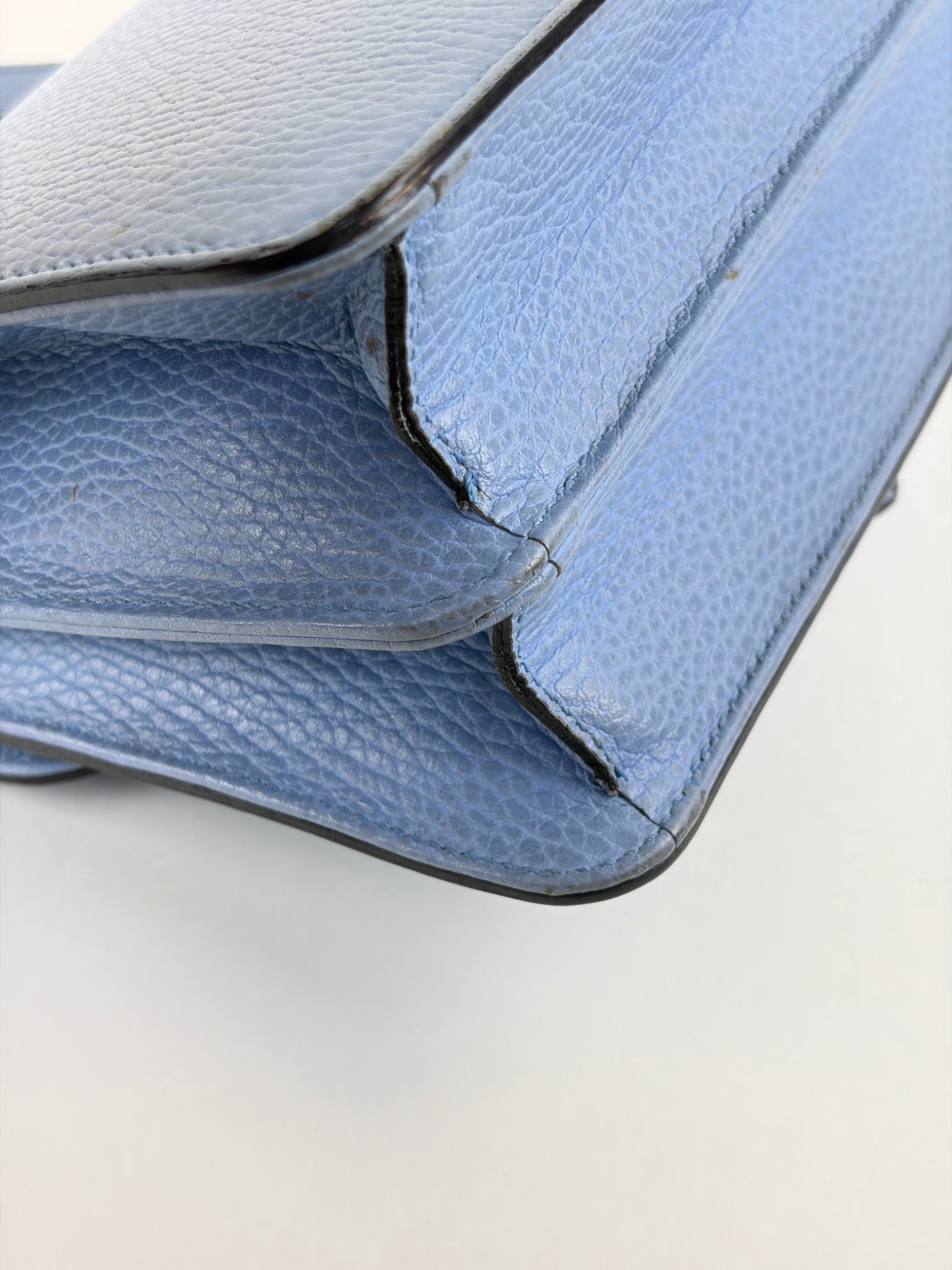 Gucci light blue dollar calfskin small Interlocking GG Bag