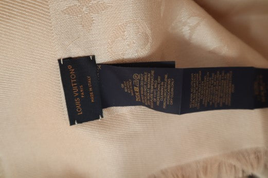 Louis Vuitton Light Beige Monogram Classic Shawl