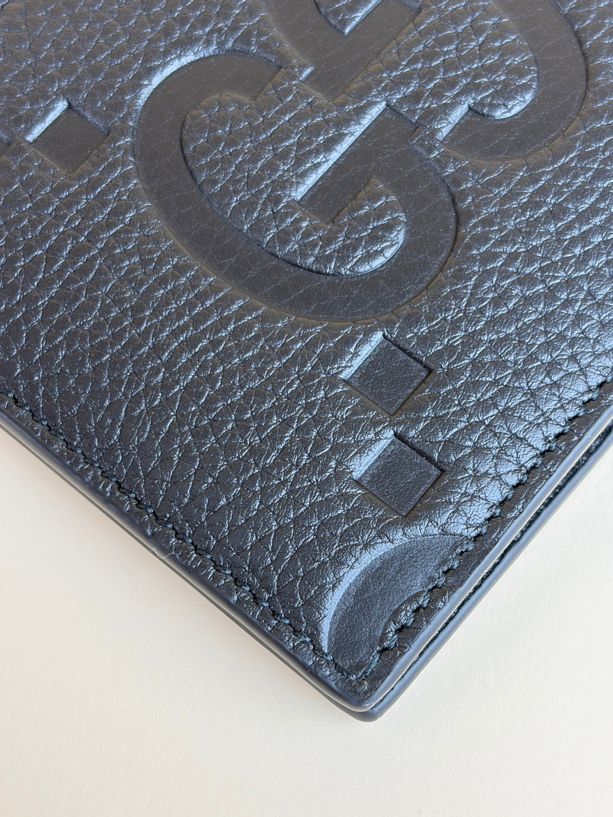 Gucci Black GG piuma calfskin jumbo embossed wallet