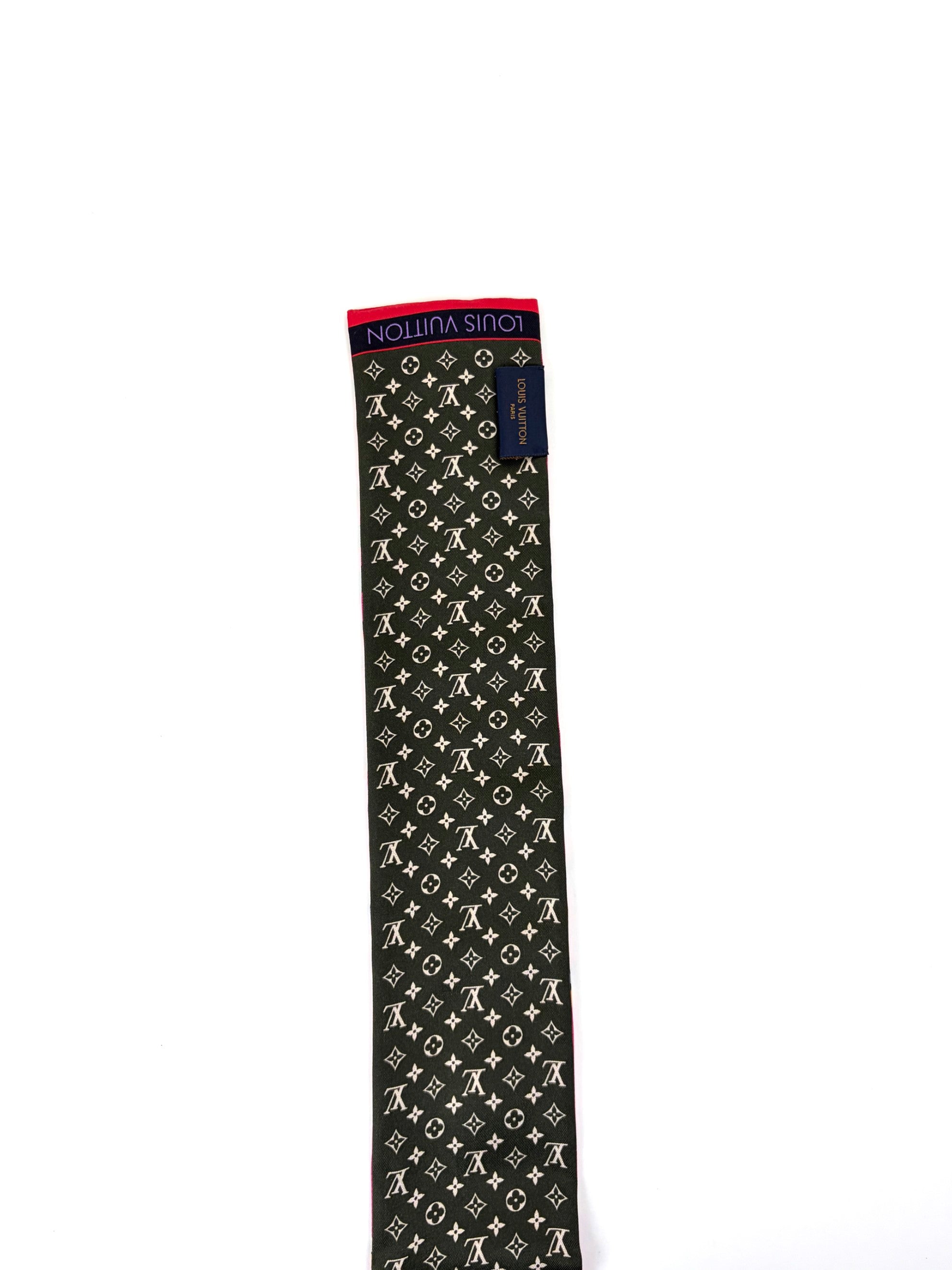 LOUIS VUITTON pink monogram planet silk bandeau twilly
