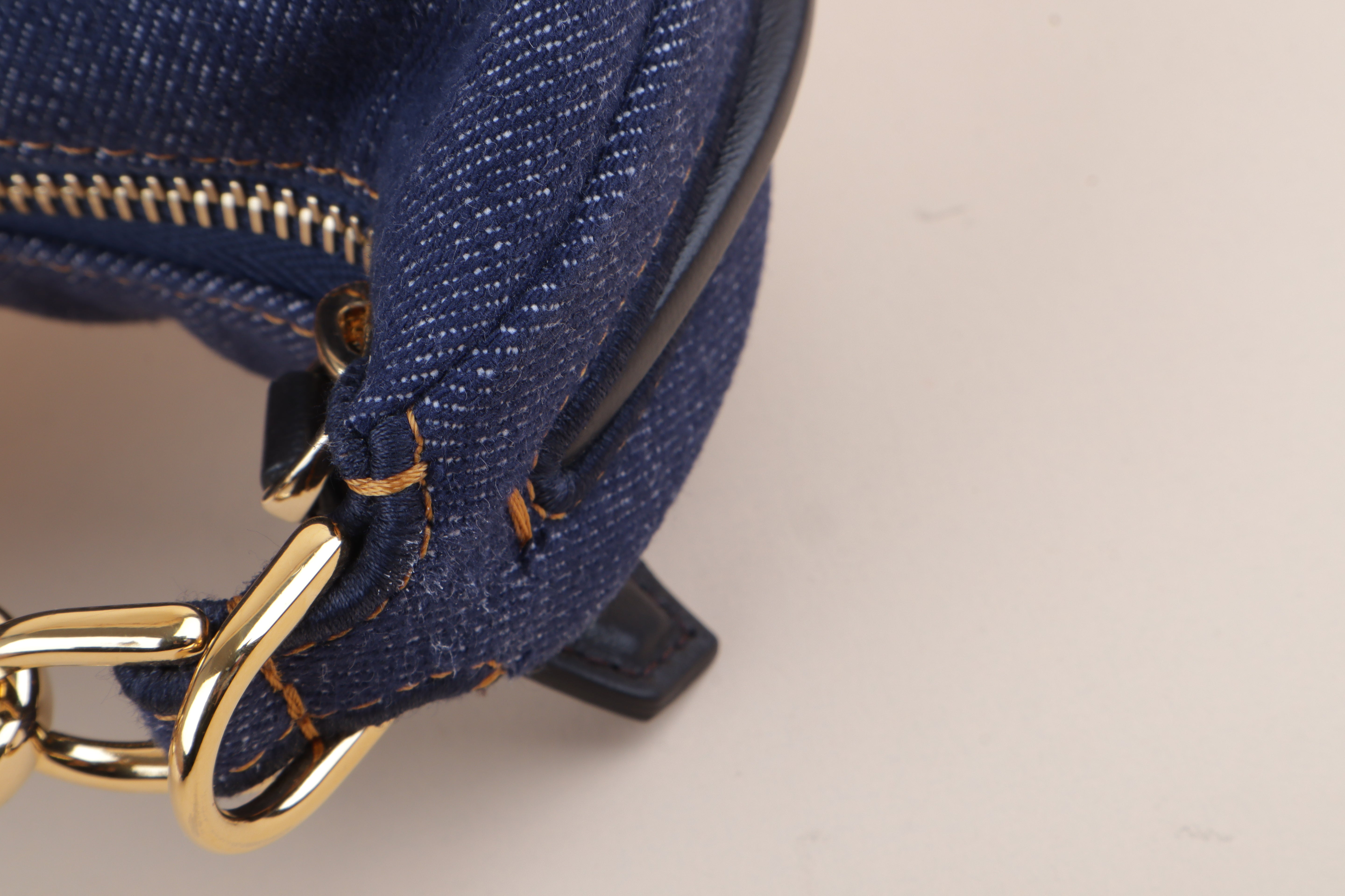 Fendi Blue Denim Nano Fendigraphy Hobo Bag