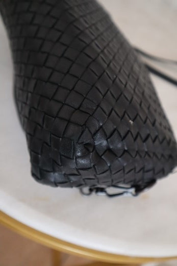 Bottega Veneta Black Intrecciato Crossbody Bag