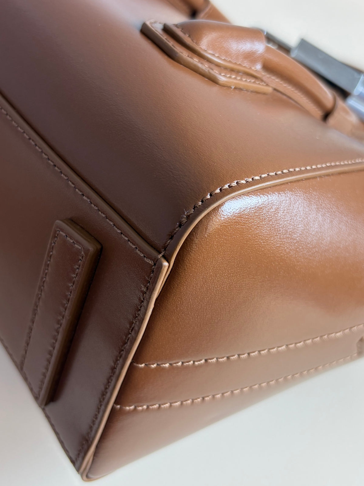 Givenchy Tan box calfskin Antigona lock Mini Bag