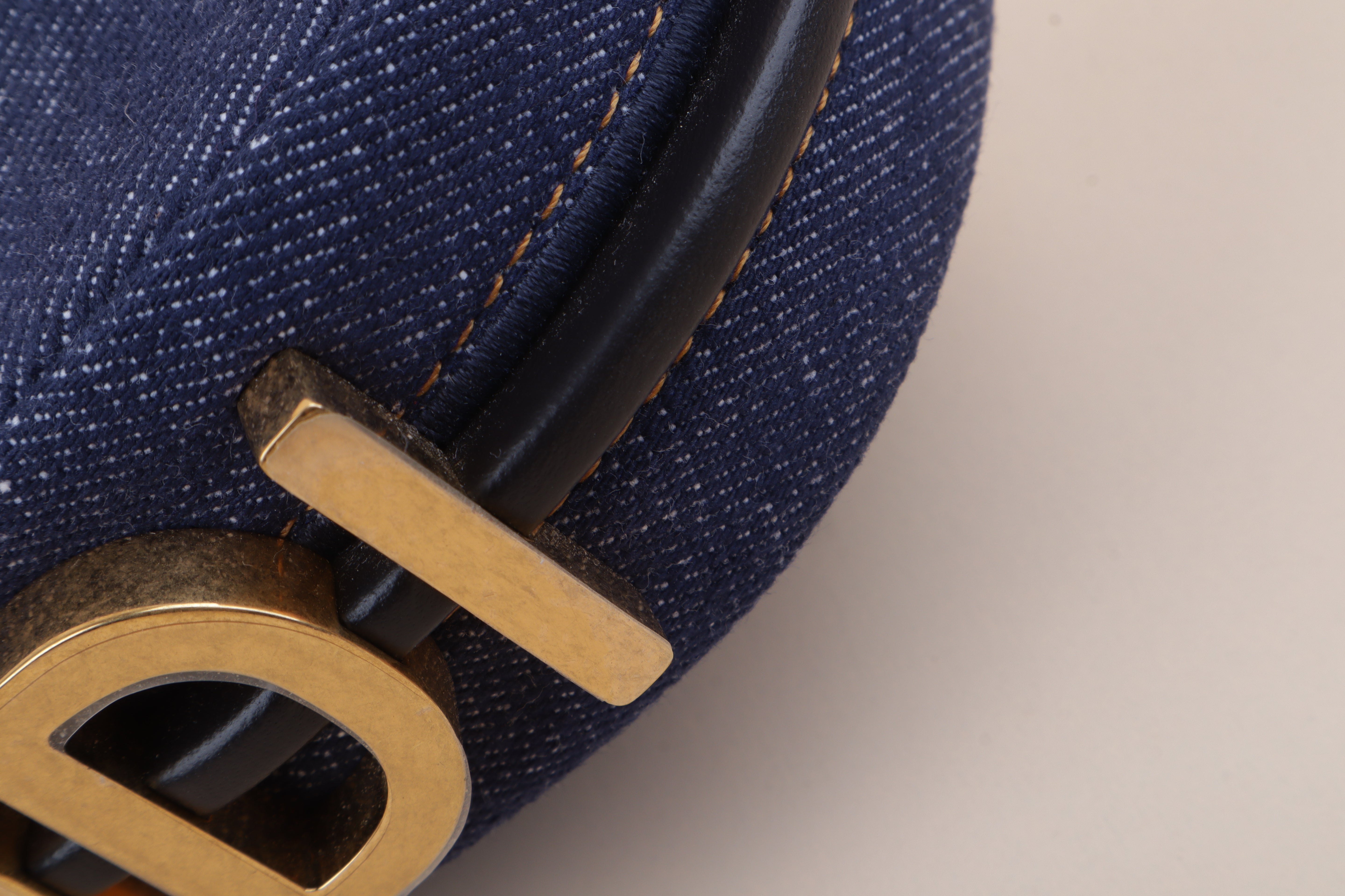 Fendi Blue Denim Nano Fendigraphy Hobo Bag