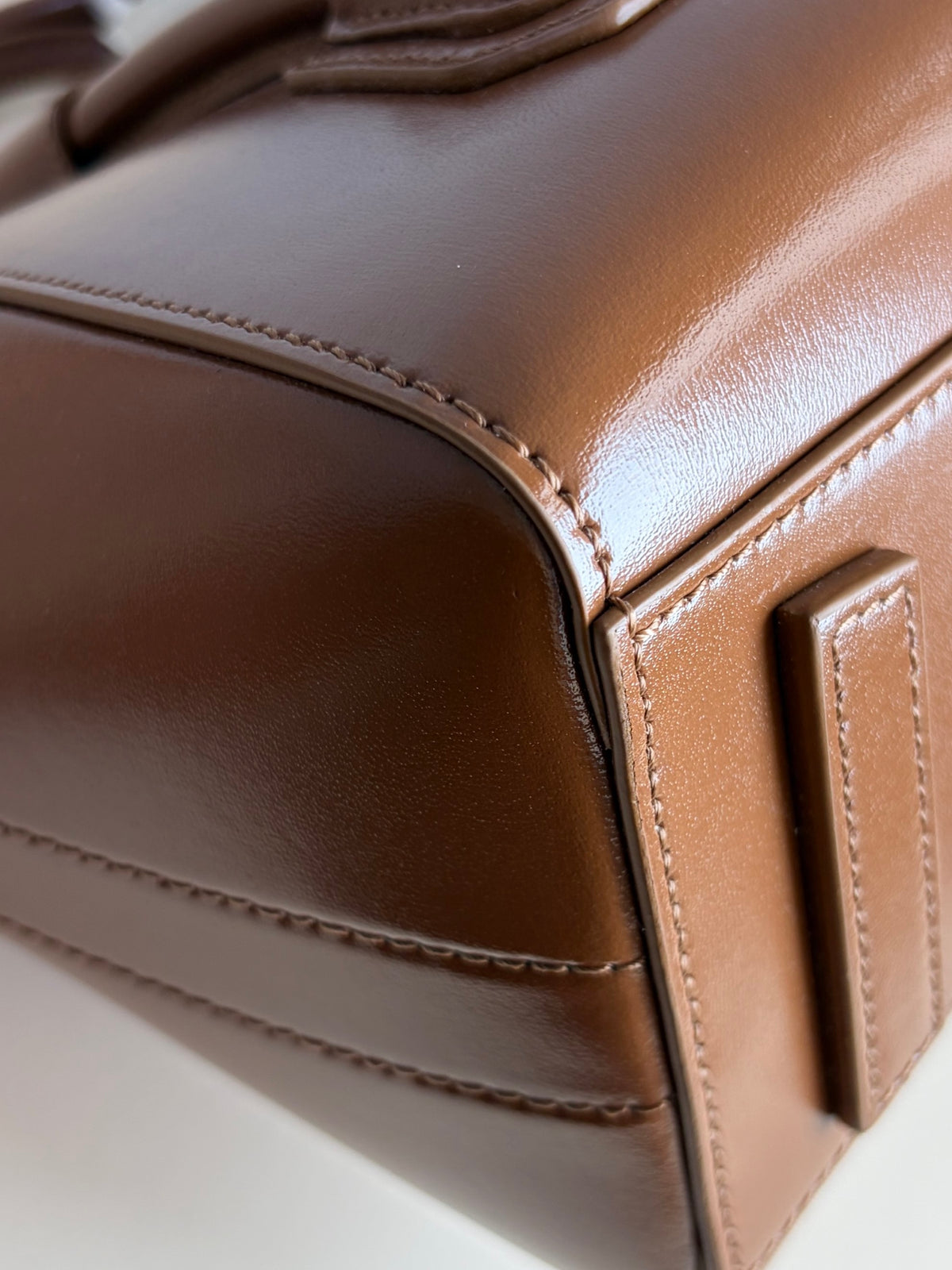 Givenchy Tan box calfskin Antigona lock Mini Bag