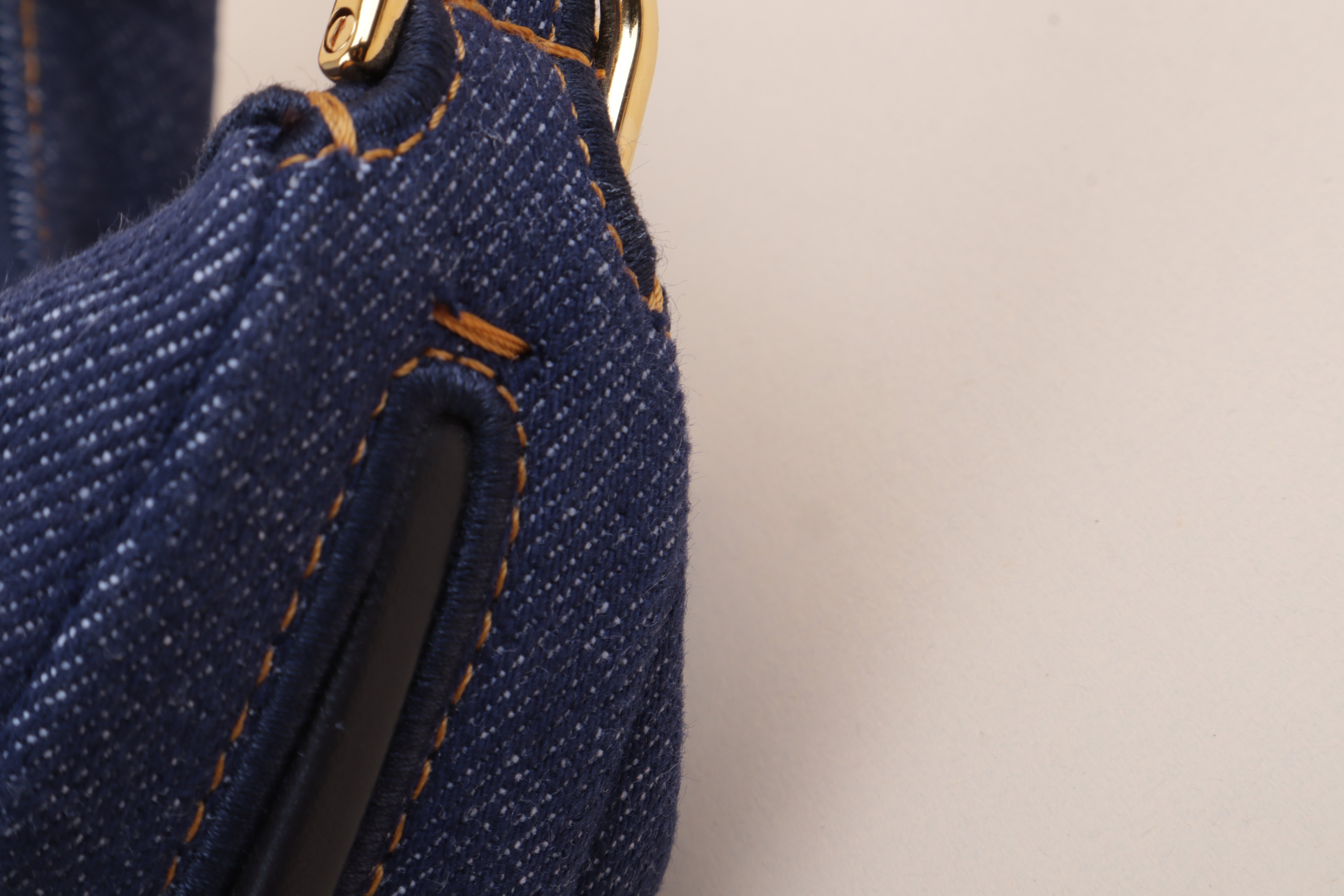 Fendi Blue Denim Nano Fendigraphy Hobo Bag