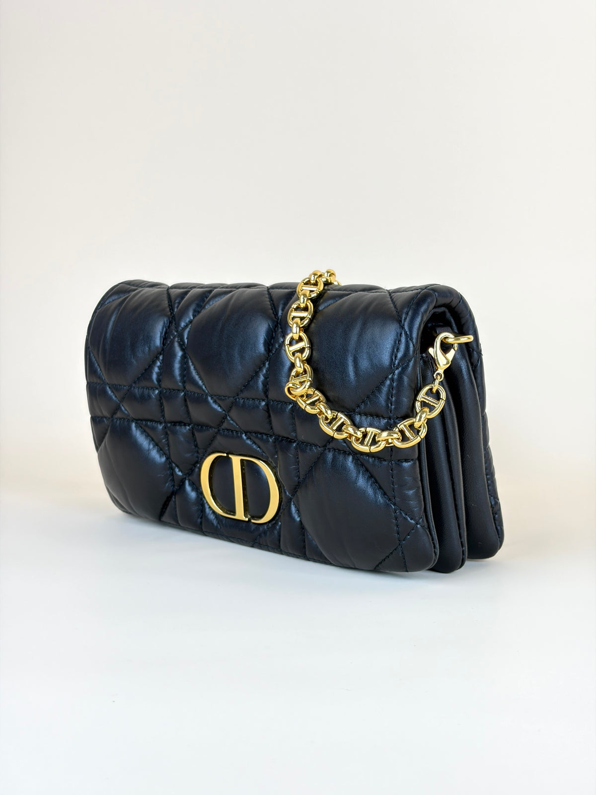 Christian Dior quilted marco cannage calfskin caro mini chain bag