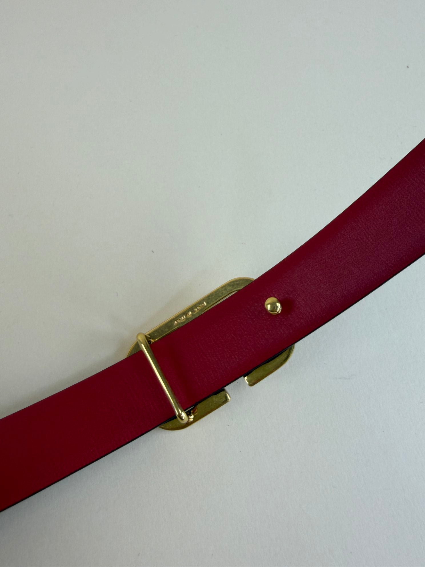 Valentino Bicolor Vlogo Signature Buckle Reversible 20mm Belt