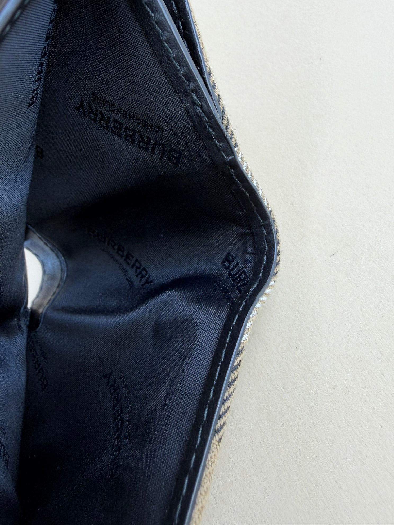 Burberry Black House Check Lila Compact Mini Trifold Wallet