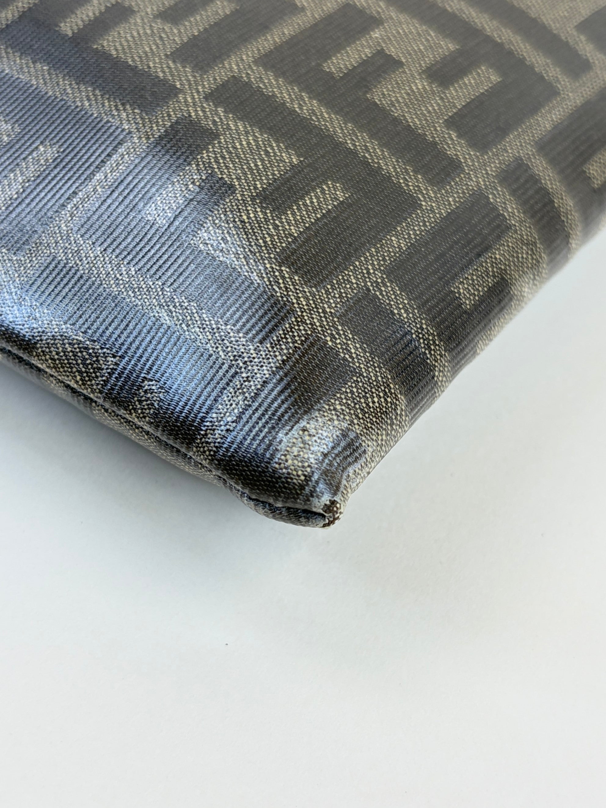 Fendi Brown FF Zip Flat Pouch