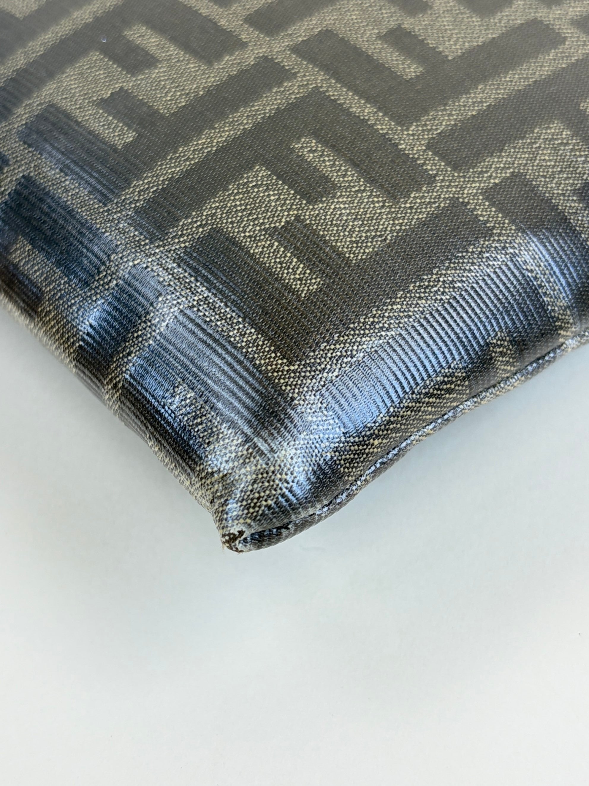 Fendi Brown FF Zip Flat Pouch