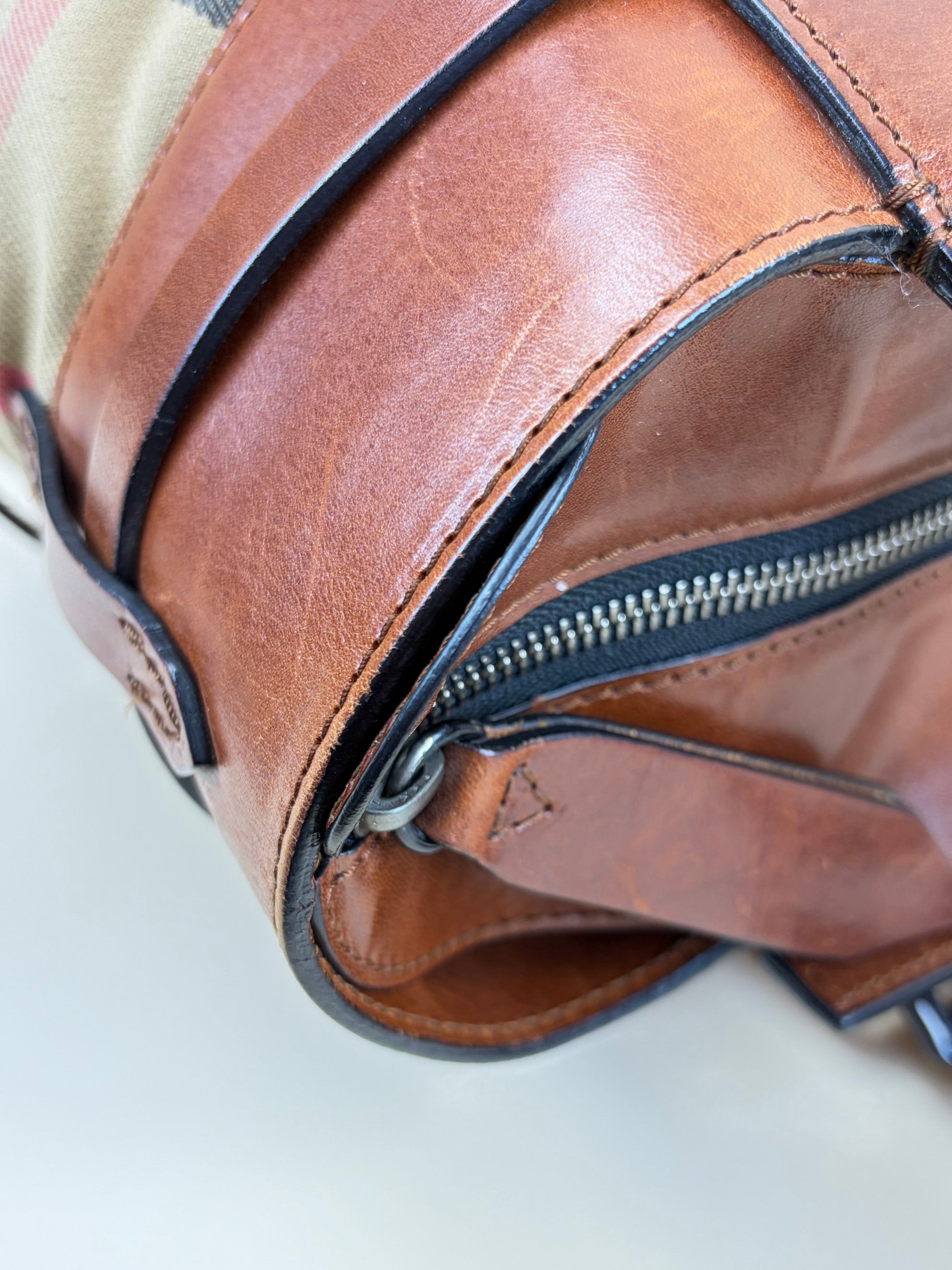 Burberry Brown Bridle House Check Tote Bag