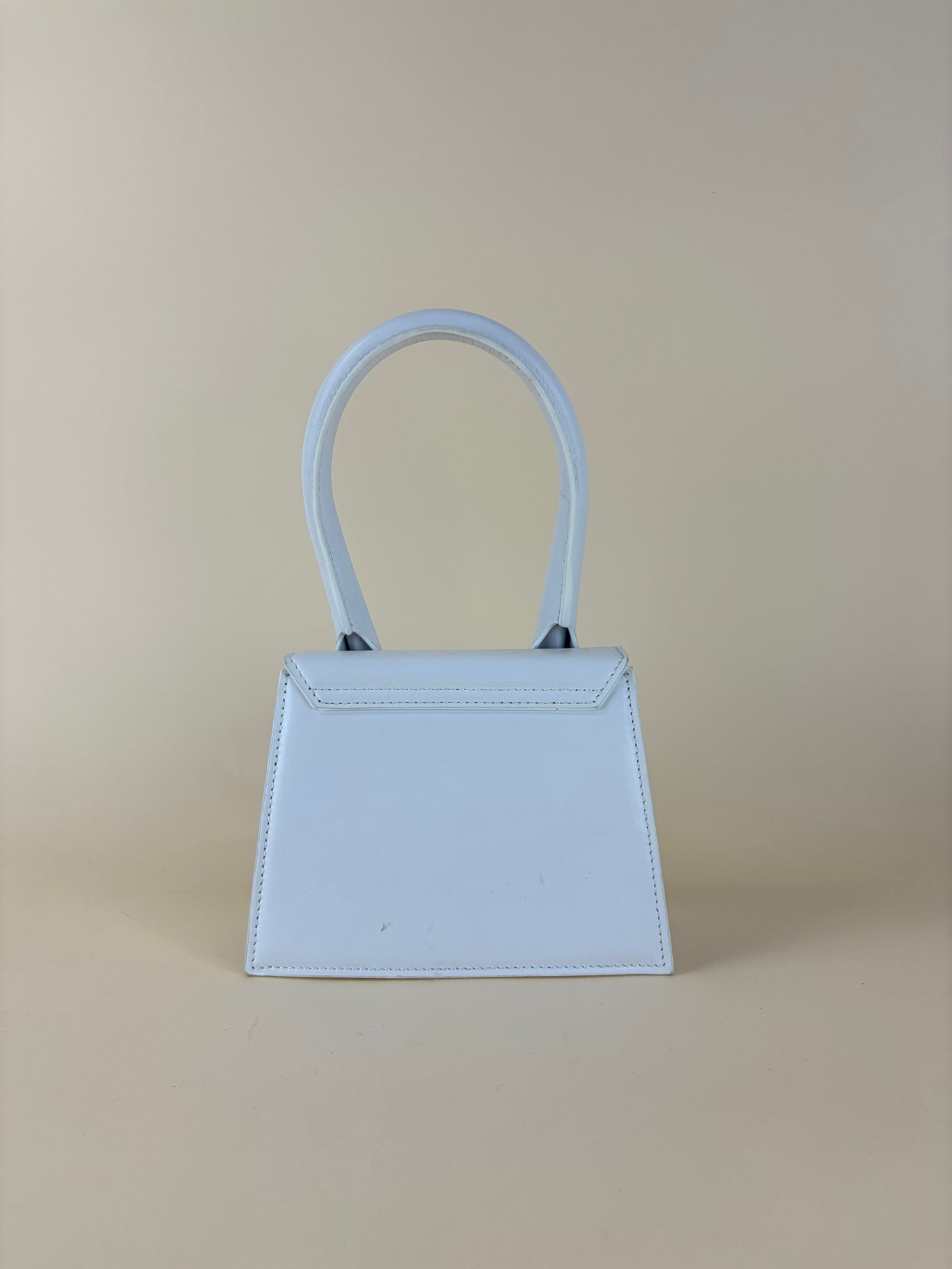 Jacquemus White Le Chiquito Medium Tote Bag with Strap