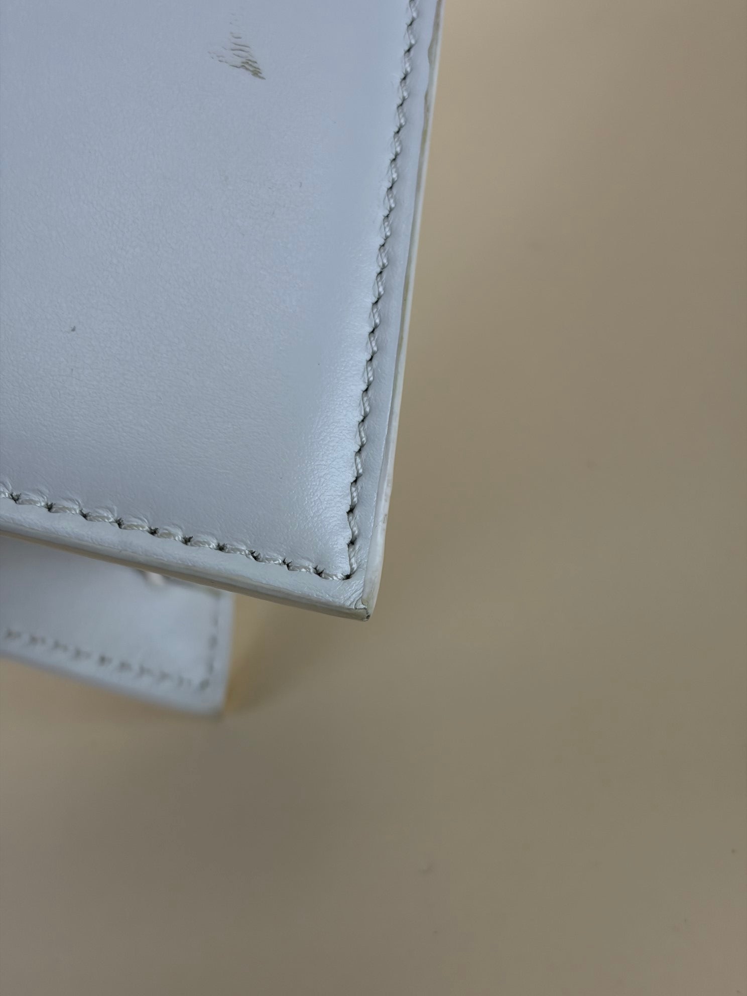 Jacquemus White Le Chiquito Medium Tote Bag with Strap