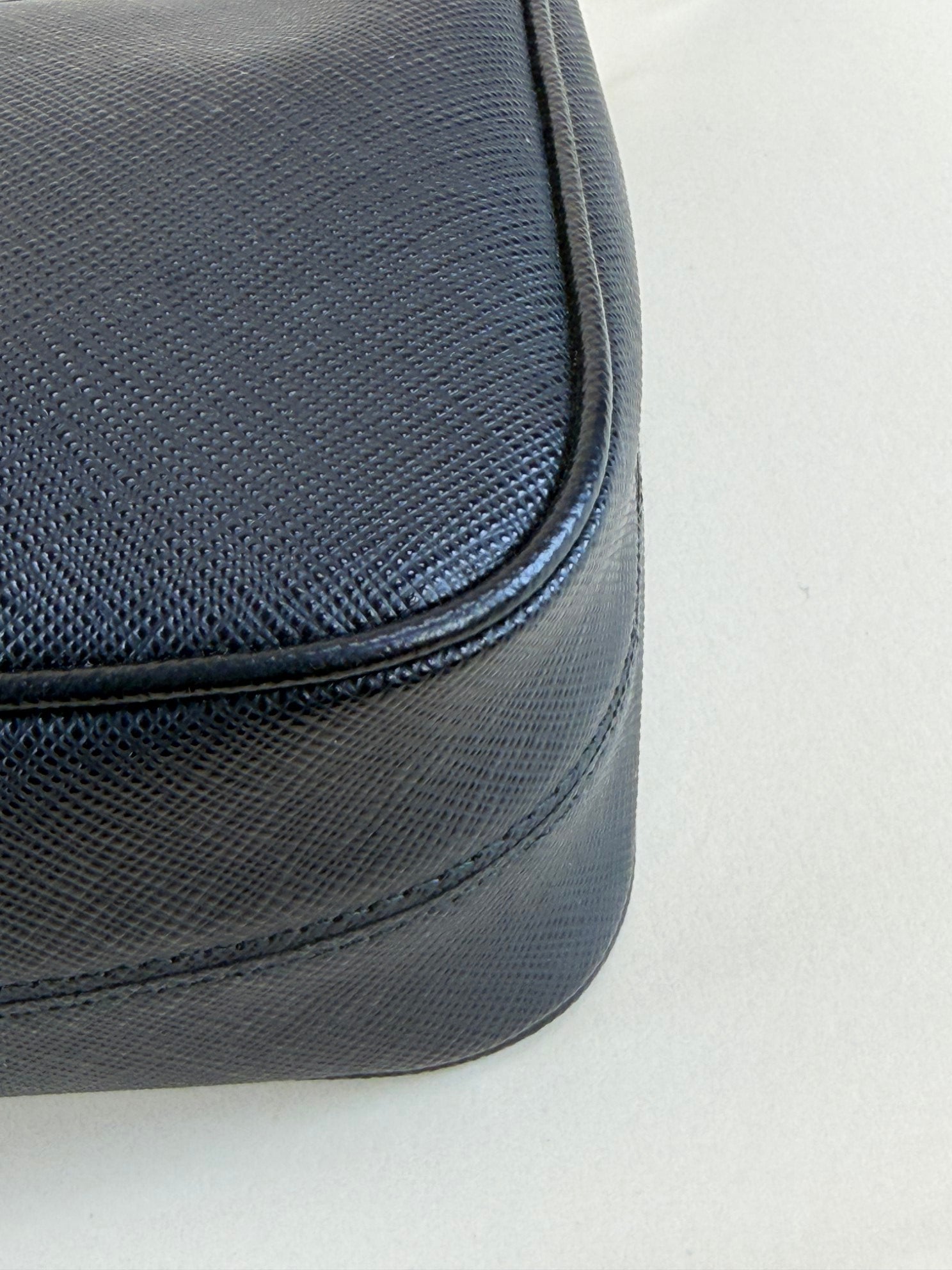 Prada Black Re-Edition 2005 Crossbody Bag with Chain