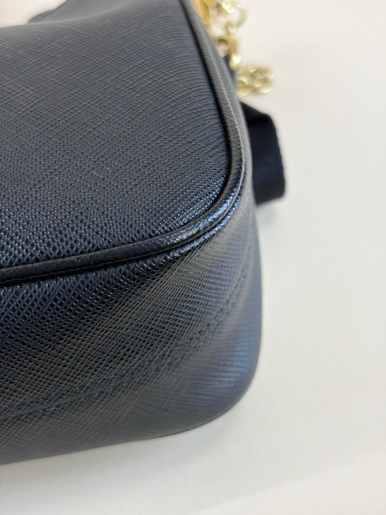 Prada Black Re-Edition 2005 Crossbody Bag with Chain