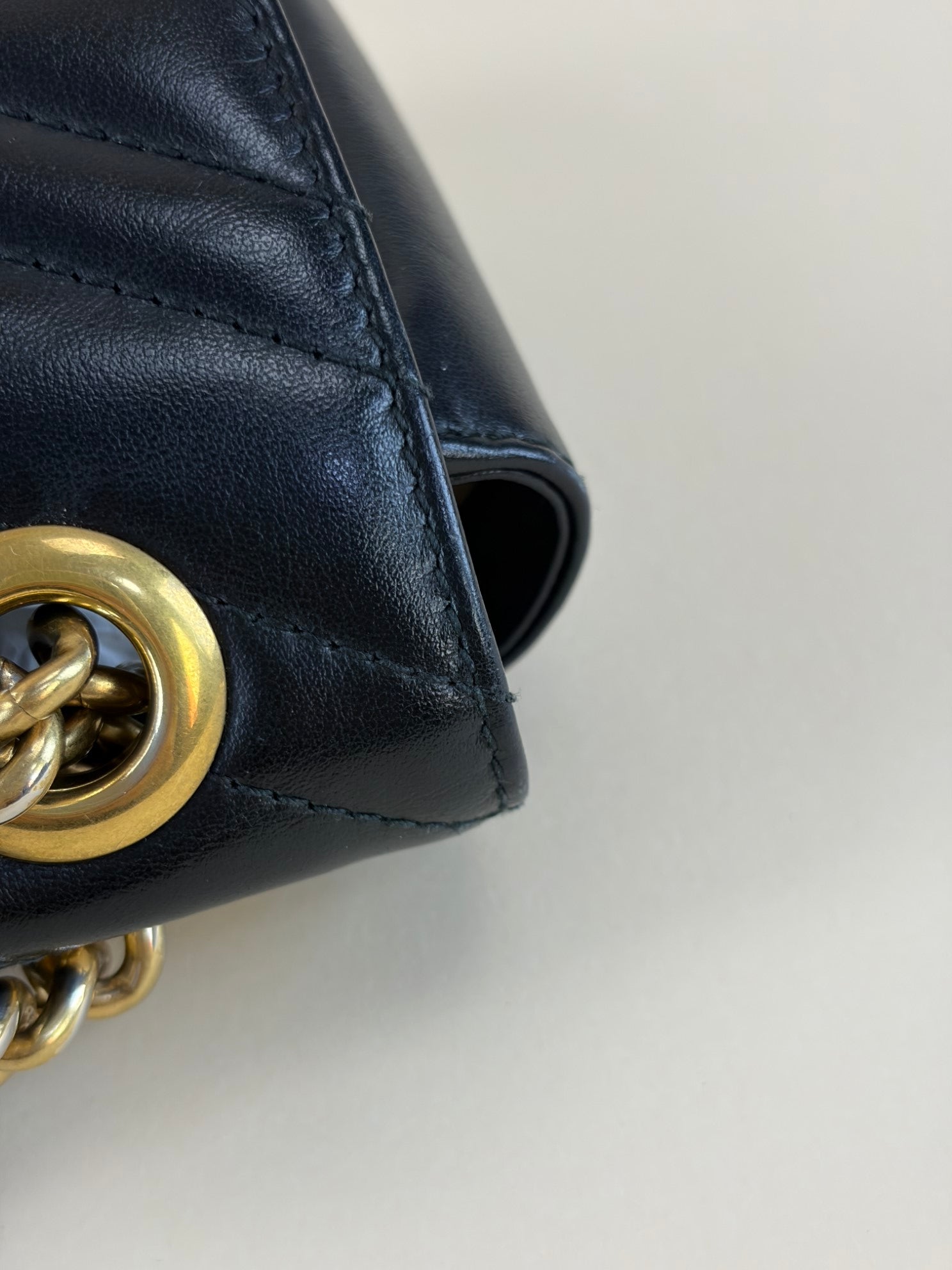 Gucci Black GG Marmont Small Shoulder Bag