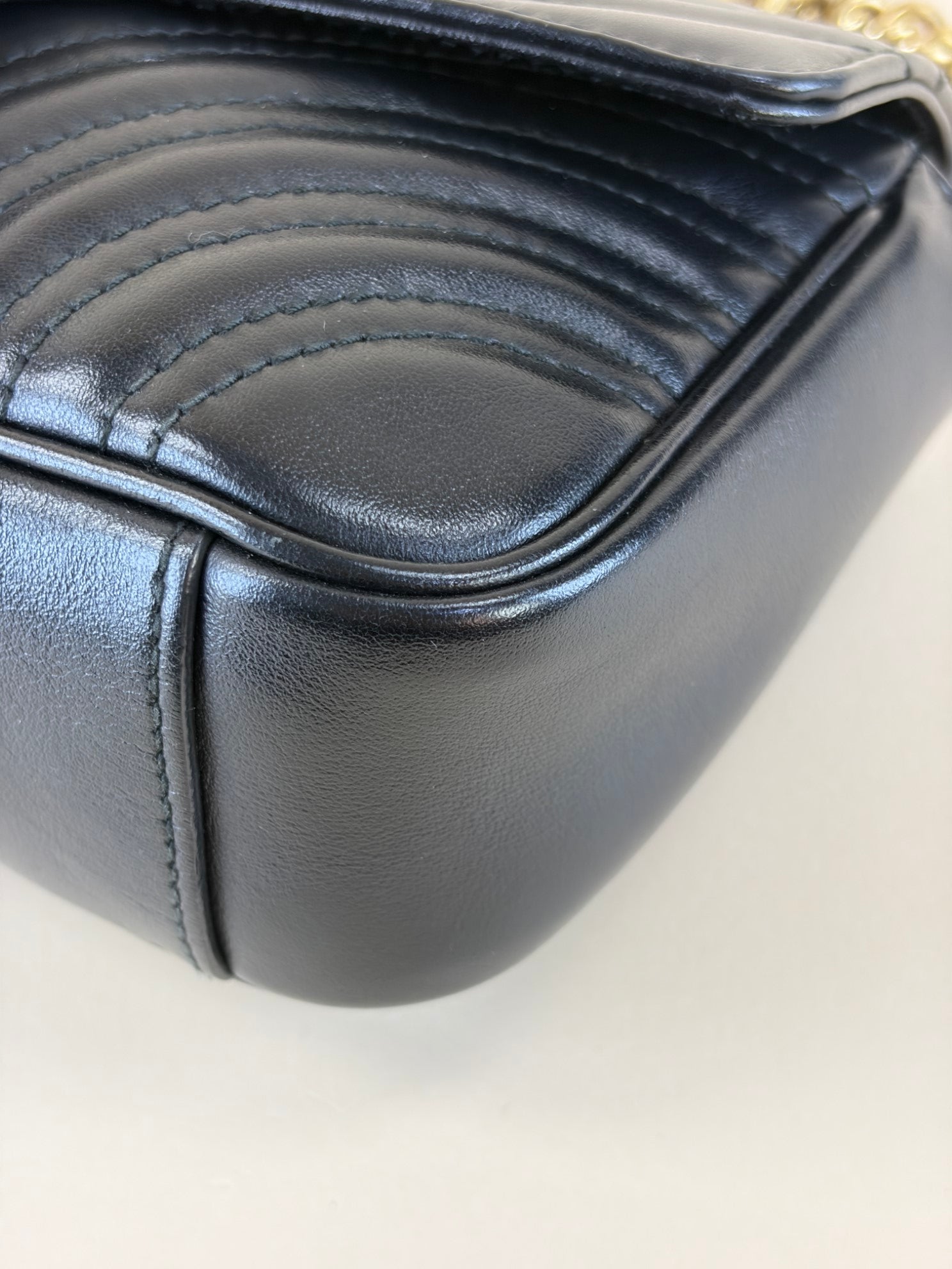 Gucci Black GG Marmont Small Shoulder Bag