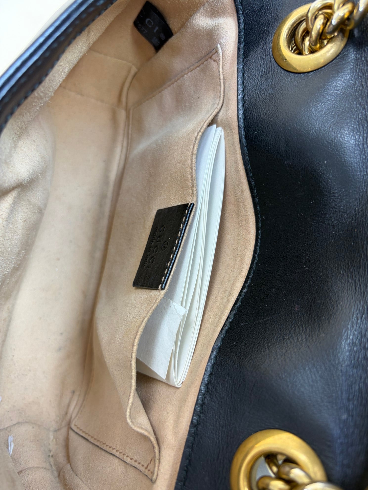 Gucci Black GG Marmont Small Shoulder Bag