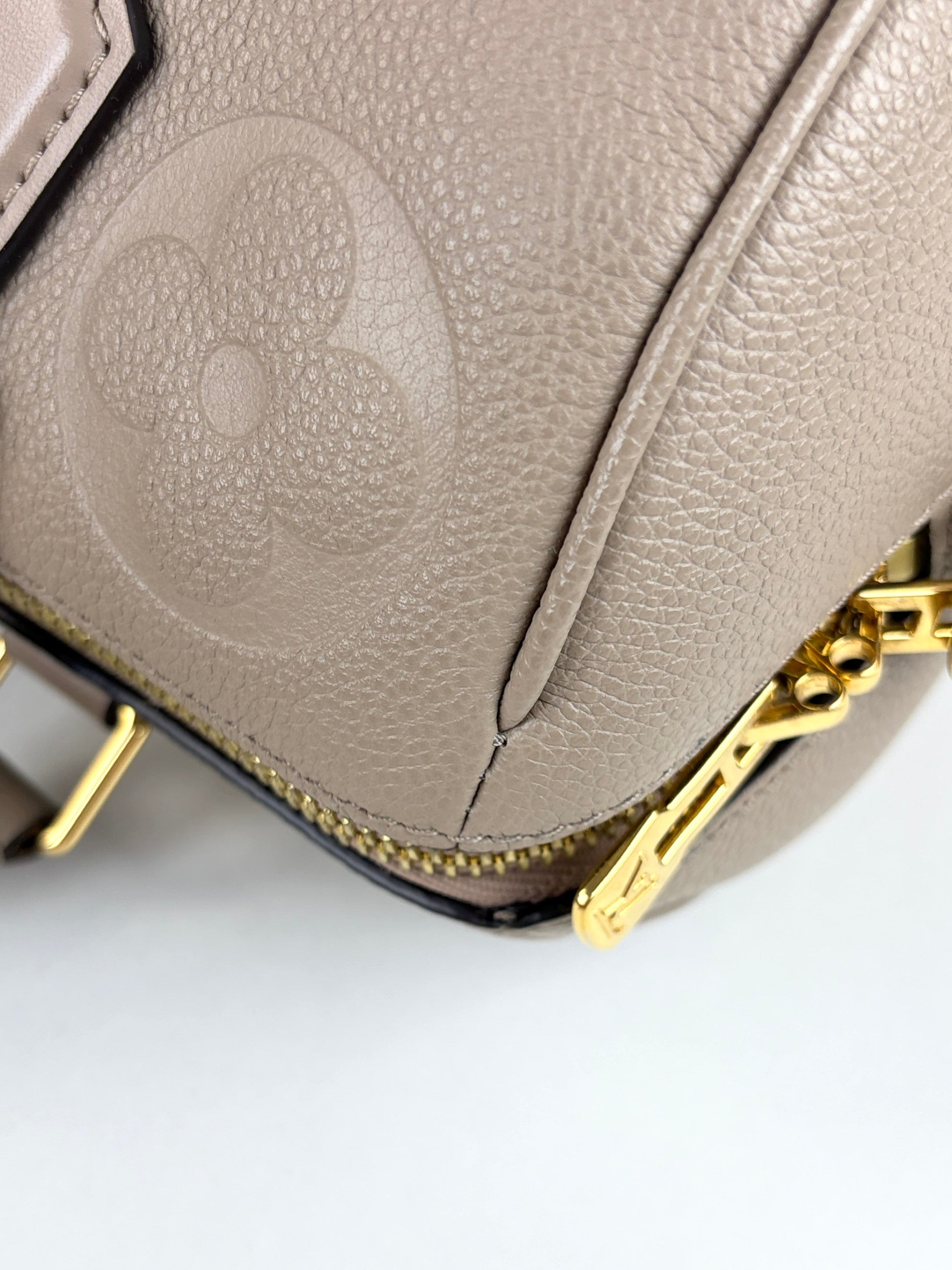 louis Vuitton turtledove monogram empreinte speedy bandouliere 25