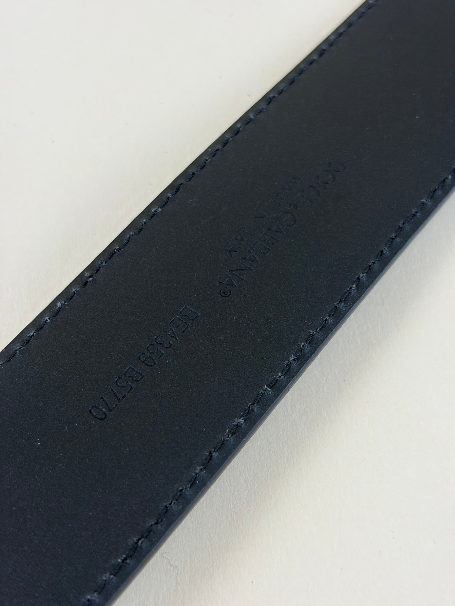 Dolce & Gabbana Black with Baroque DG Logo Buckle Belt