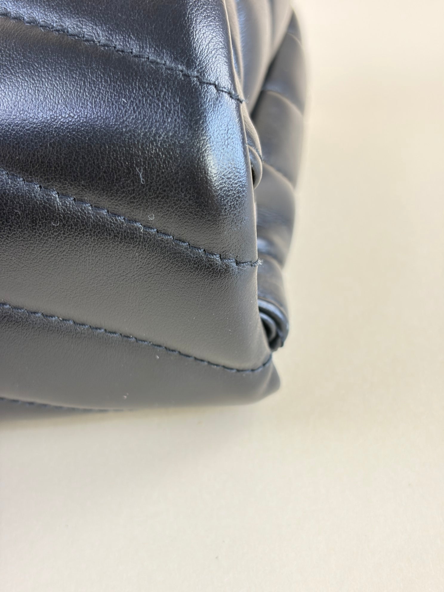 YSL Black Quilted Monogram Crossbody Loulou Toy Bag