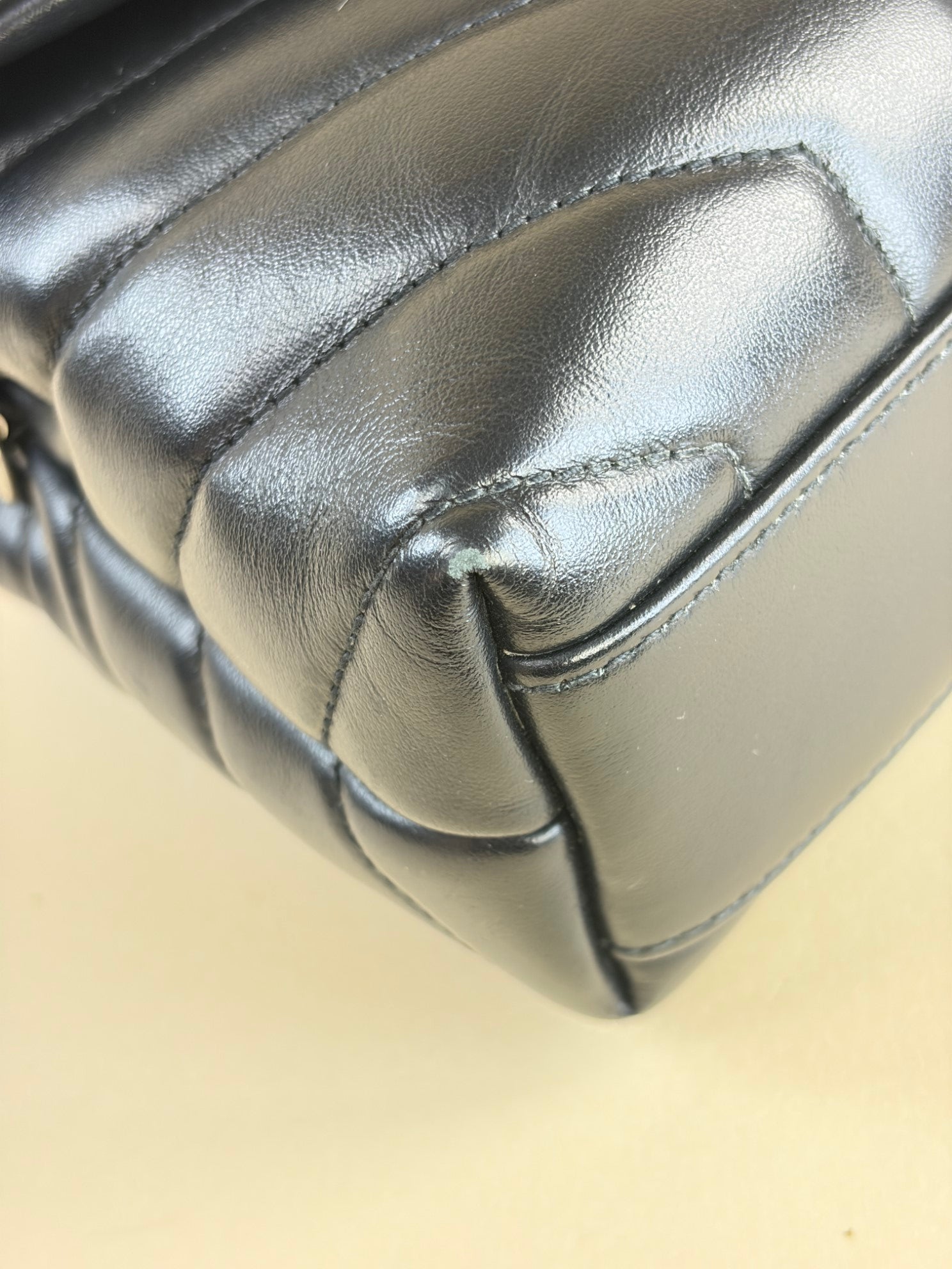 YSL Black Quilted Monogram Crossbody Loulou Toy Bag