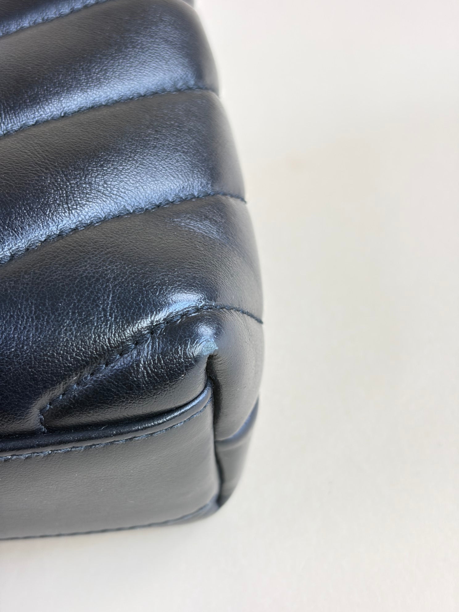 YSL Black Quilted Monogram Crossbody Loulou Toy Bag