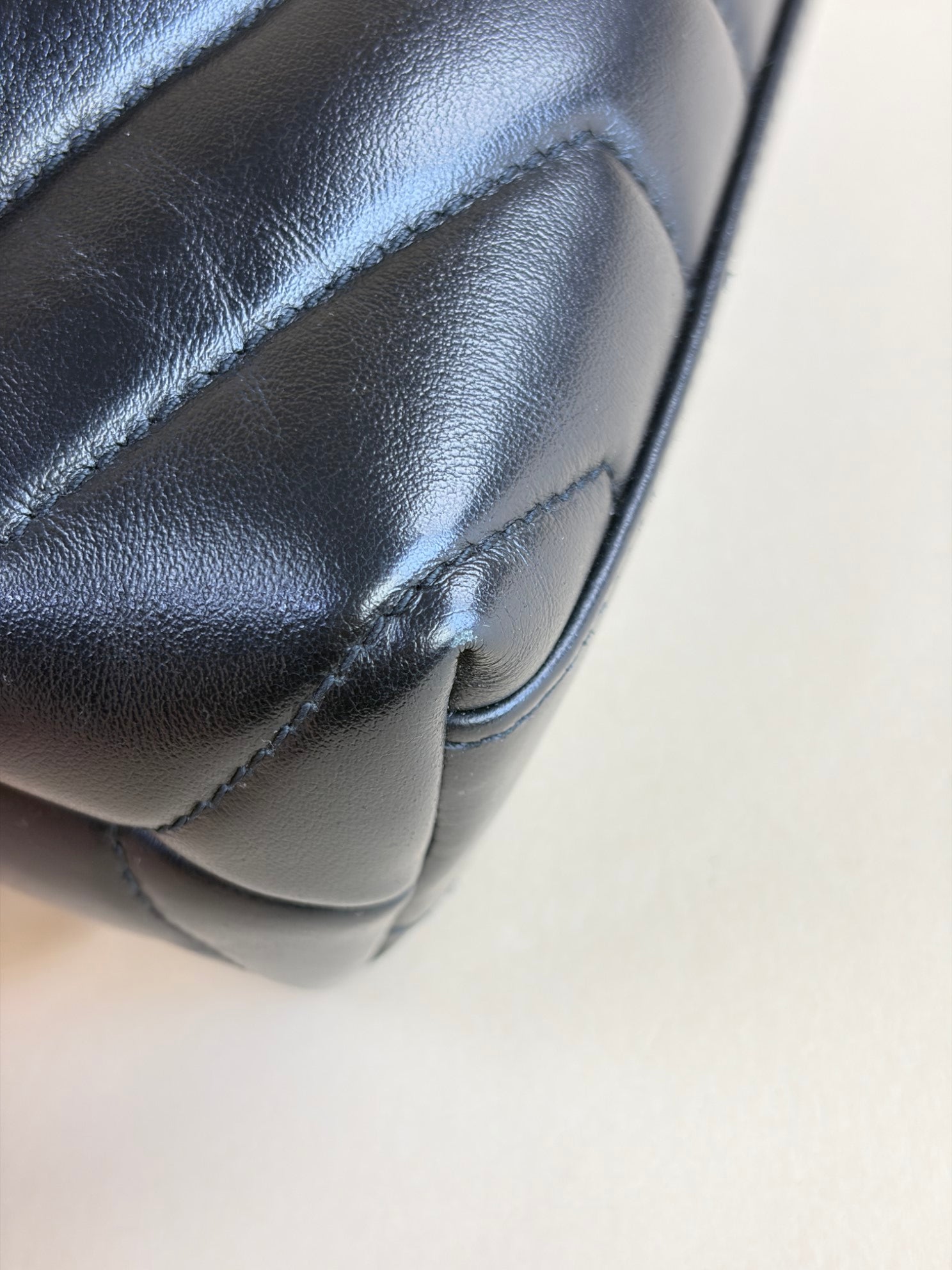 YSL Black Quilted Monogram Crossbody Loulou Toy Bag