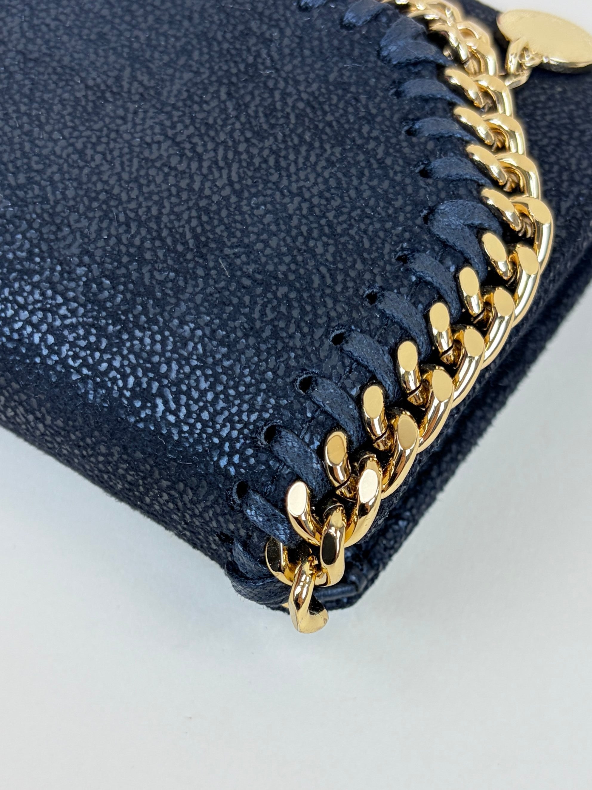 Stella Mccartney Black Falabella Chain Link Wallet
