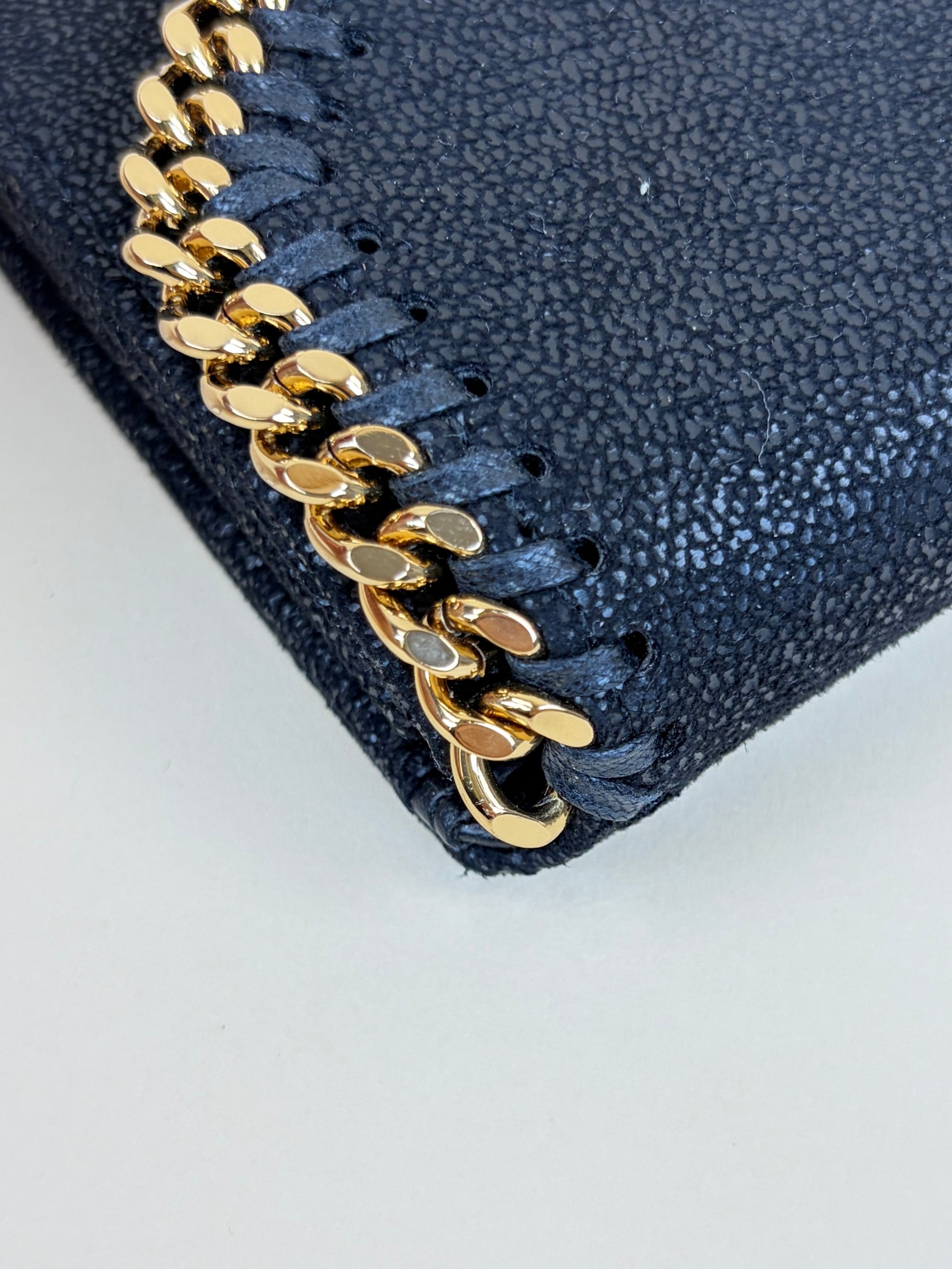 Stella Mccartney Black Falabella Chain Link Wallet
