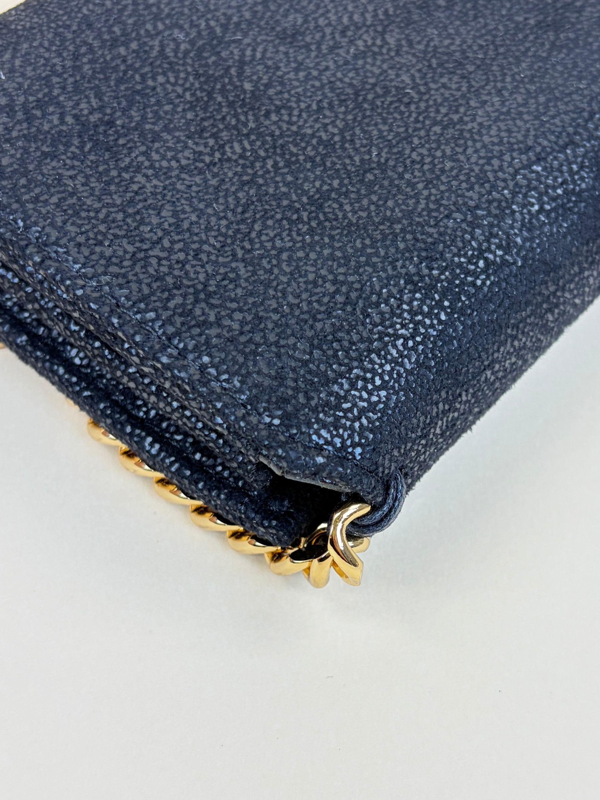 Stella Mccartney Black Falabella Chain Link Wallet