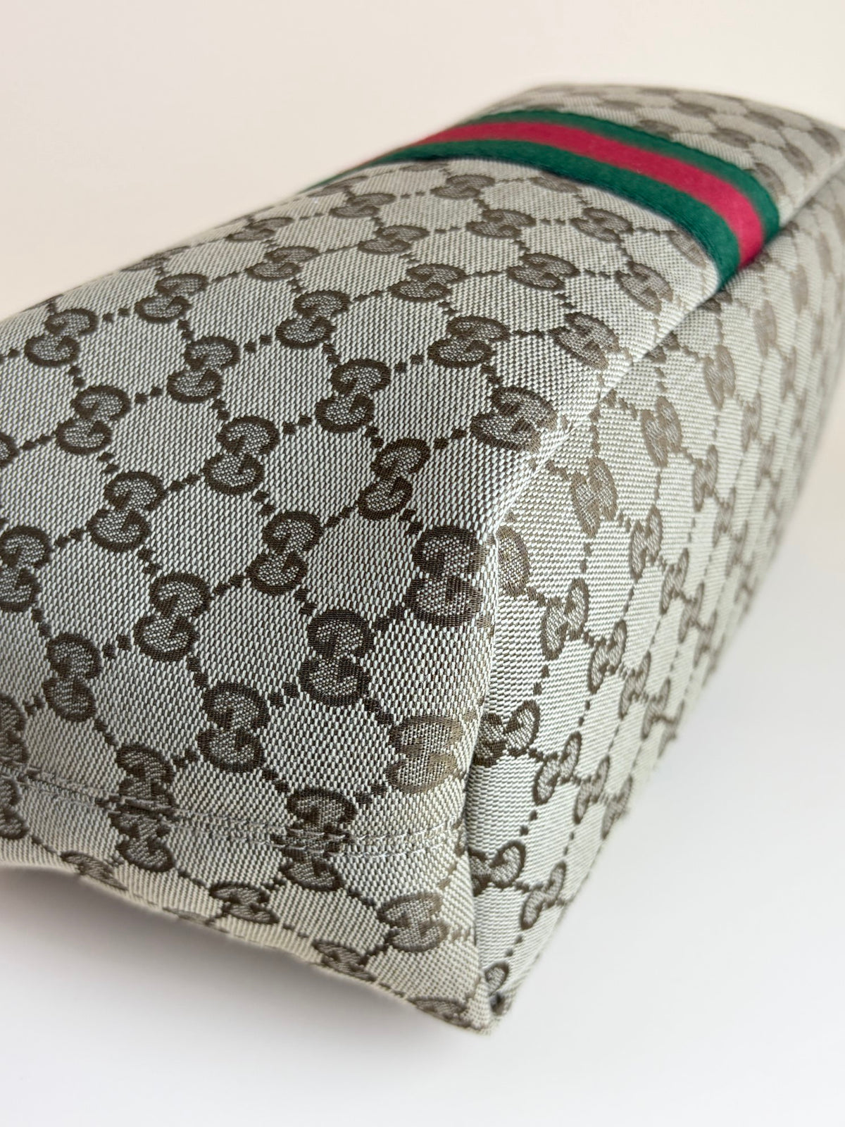 Gucci beige and  brown gg canvas vanity medium