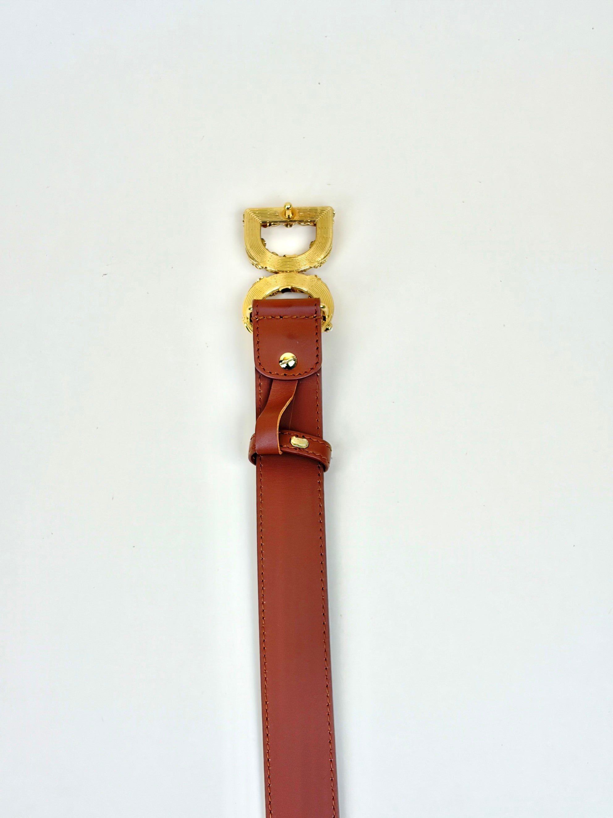 Dolce & Gabbana Camel DG Amore Logo Buckle Belt