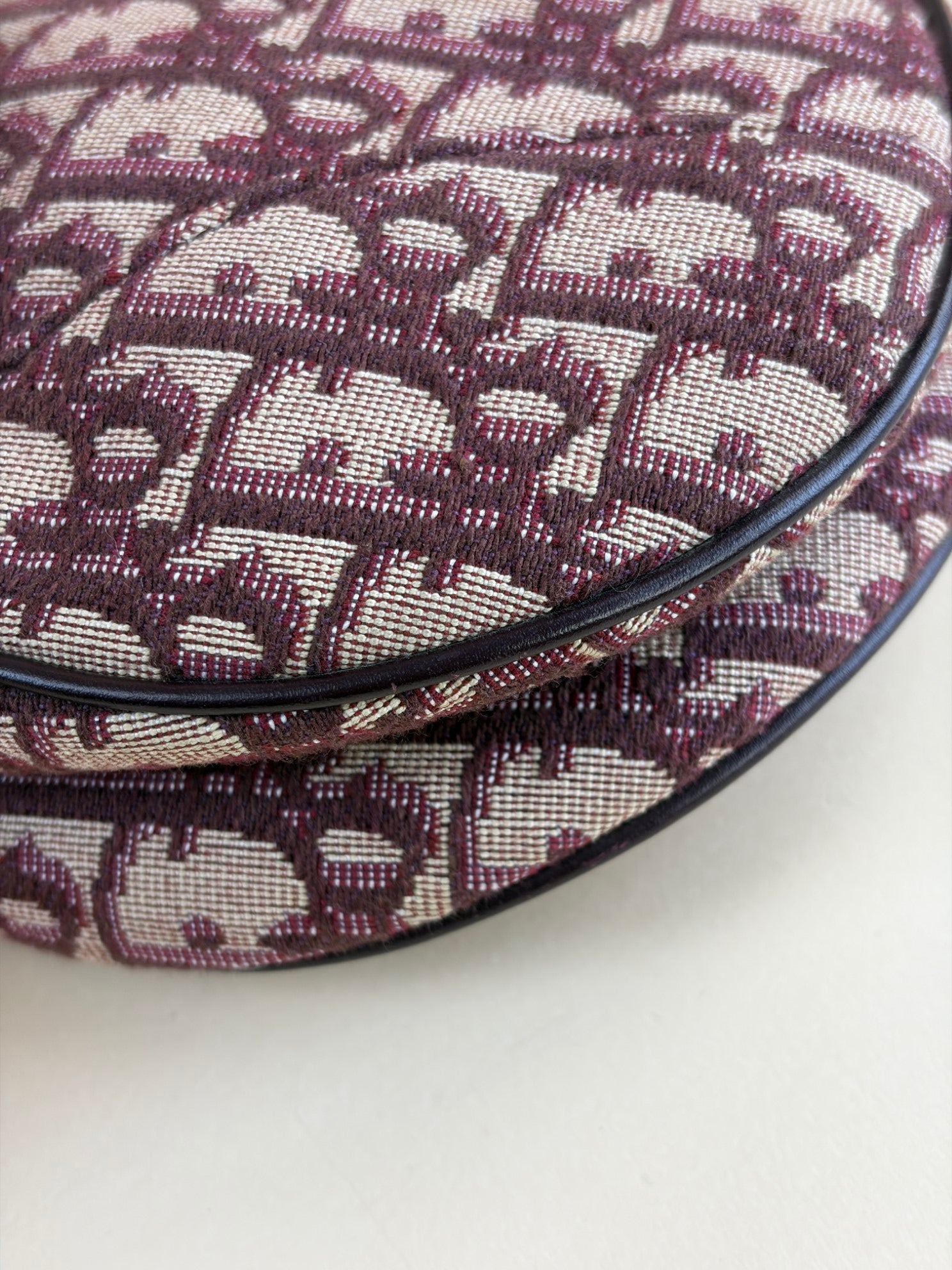 Christian Dior medium saddle burgundy oblique