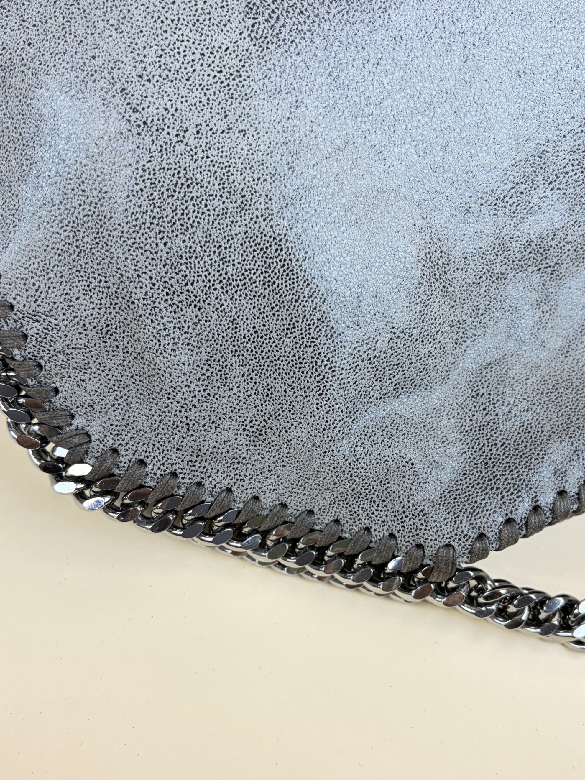 Stella Mccartney Grey Falabella Fold Over Tote Bag