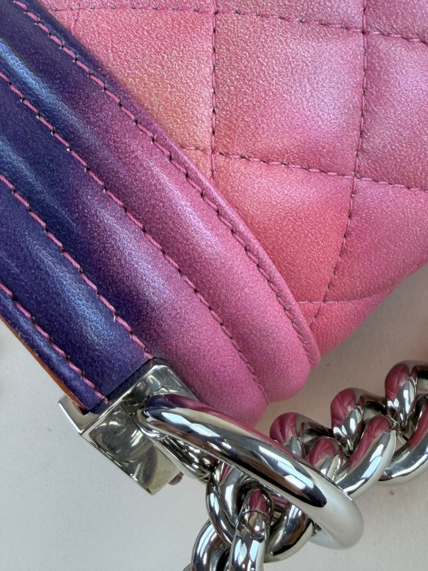 Chanel  BOY LIMITTED EDITTION PRINTED LAMBSKIN FLOWER CHAIN