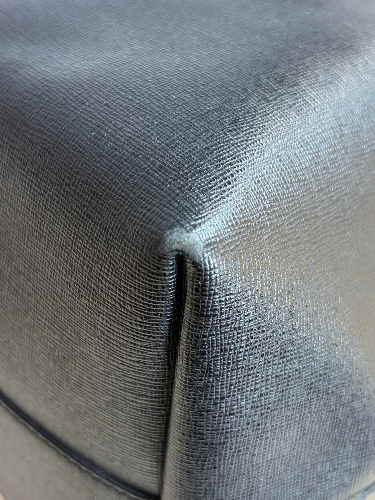 Fendi black vitello elite leather monster roll bag