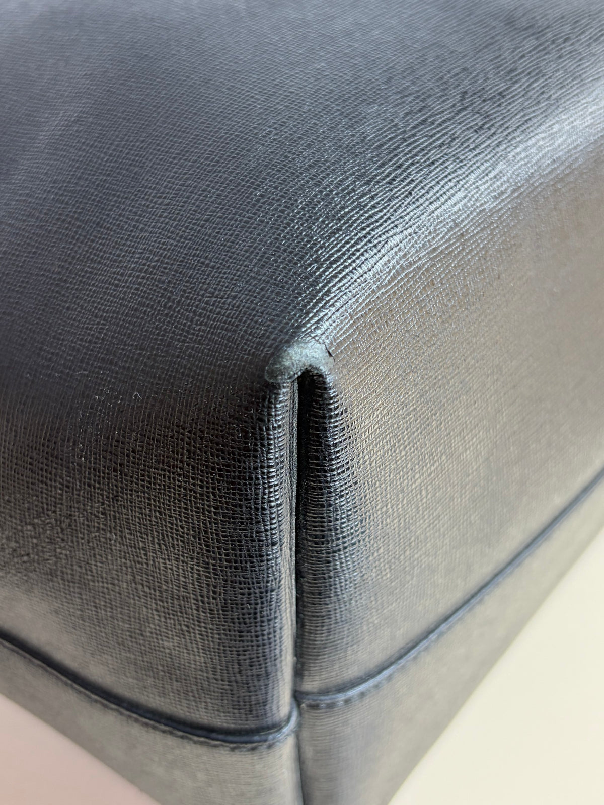 Fendi black vitello elite leather monster roll bag