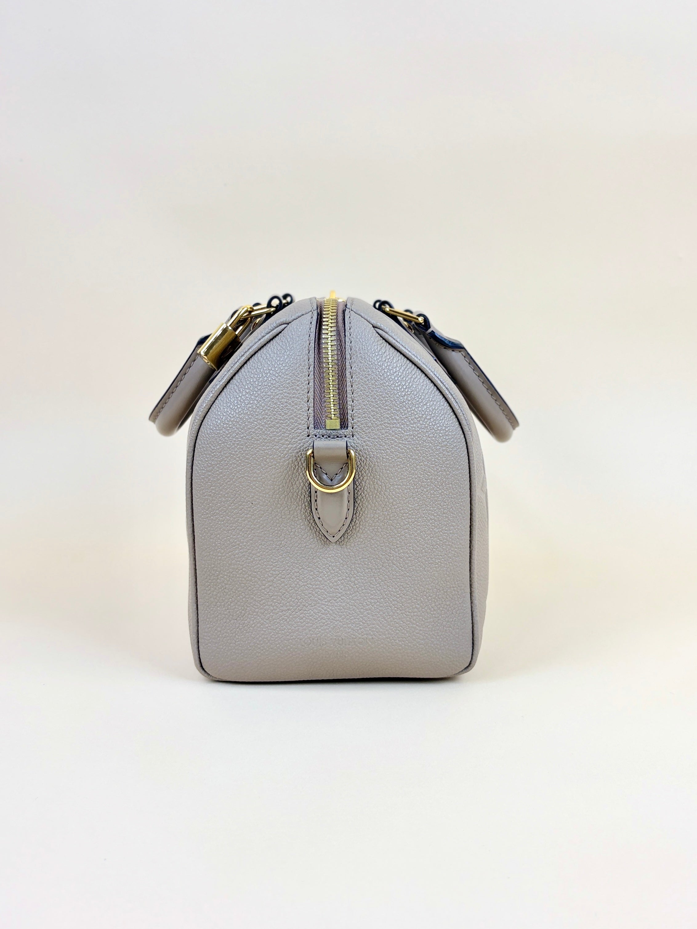 louis Vuitton turtledove monogram empreinte speedy bandouliere 25