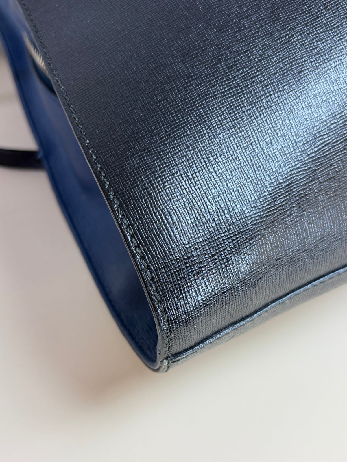 Fendi black vitello elite leather monster roll bag