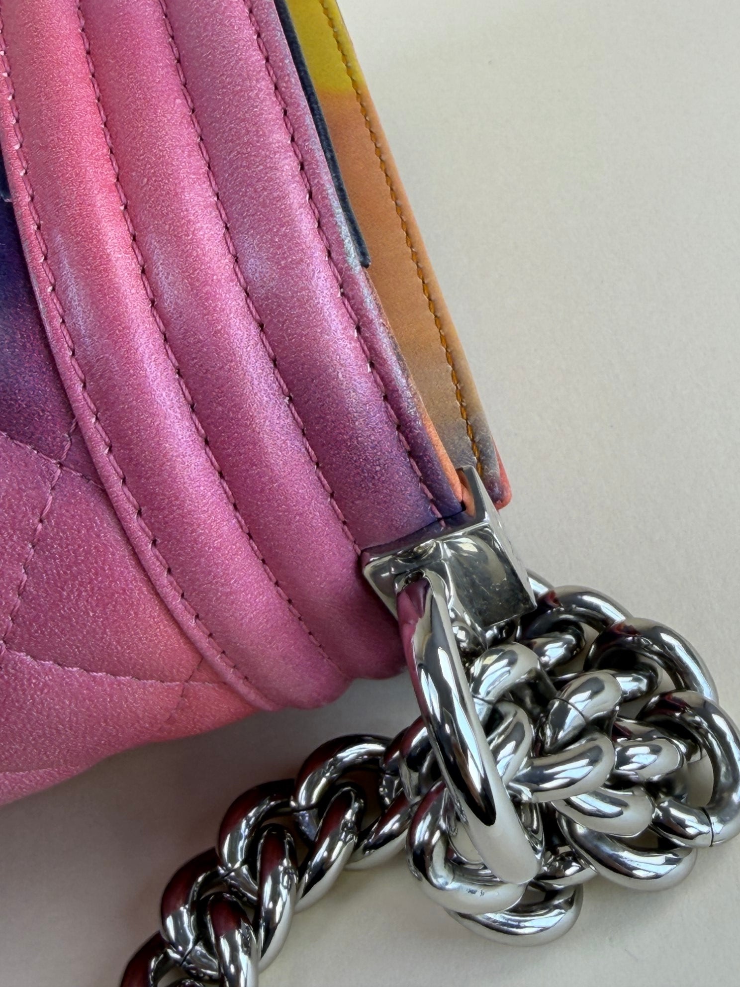 Chanel  BOY LIMITTED EDITTION PRINTED LAMBSKIN FLOWER CHAIN